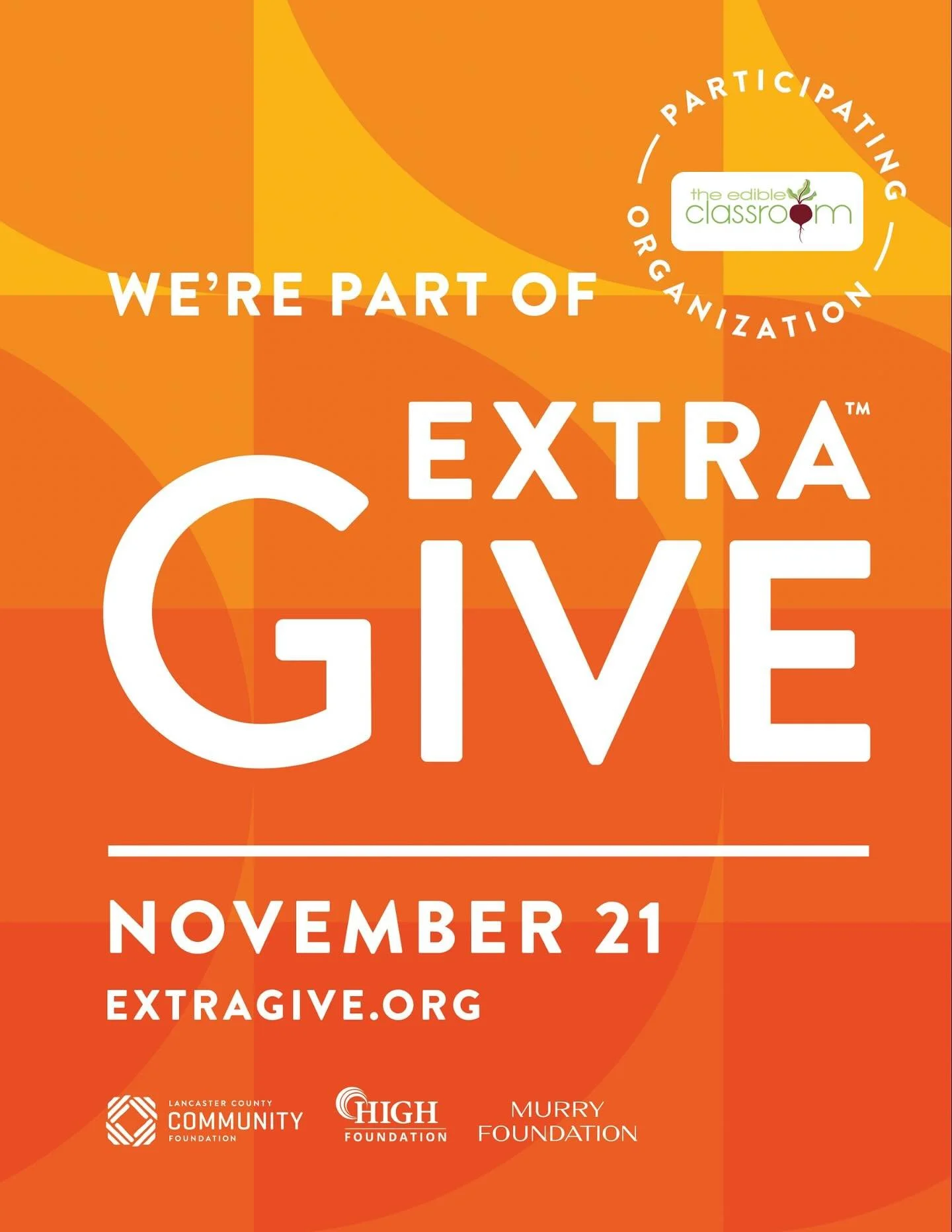 We&rsquo;re thrilled to announce we will participating in ExtraGive Day on Thursday, November 21! Follow along over the next few weeks as we highlight our impact across Lancaster County! 

⭐️ Save the link in the comments for ExtraGive day! ⭐️

#Extr