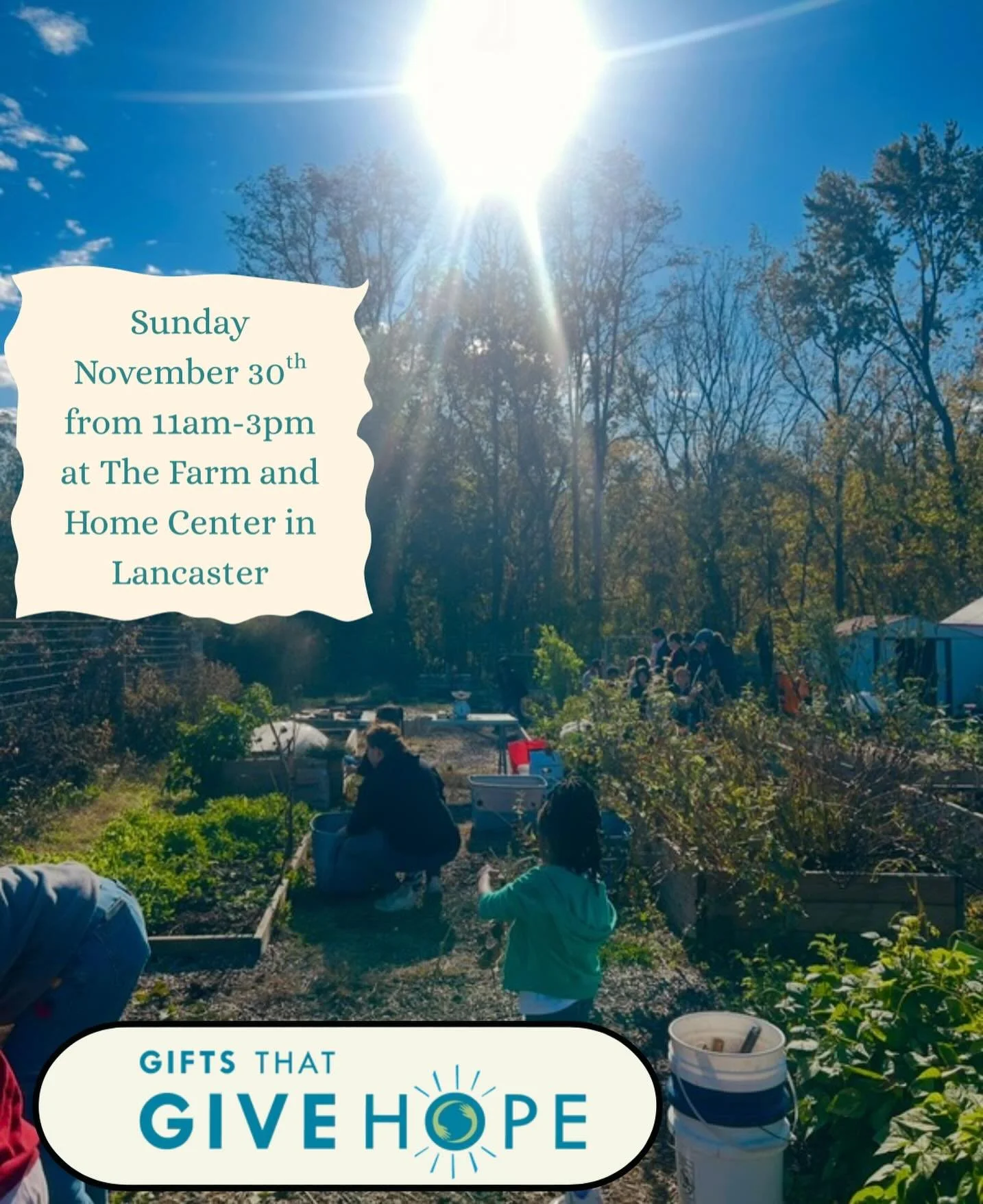As you begin your holiday shopping, join us on Sunday at Lancaster&rsquo;s Gifts that Give Hope at the Farm and Home Center from 11am-3pm.  @giftsthatgivehopelancaster 
.
When you choose Gifts That Give Hope, your purchase directly supports nonprofit