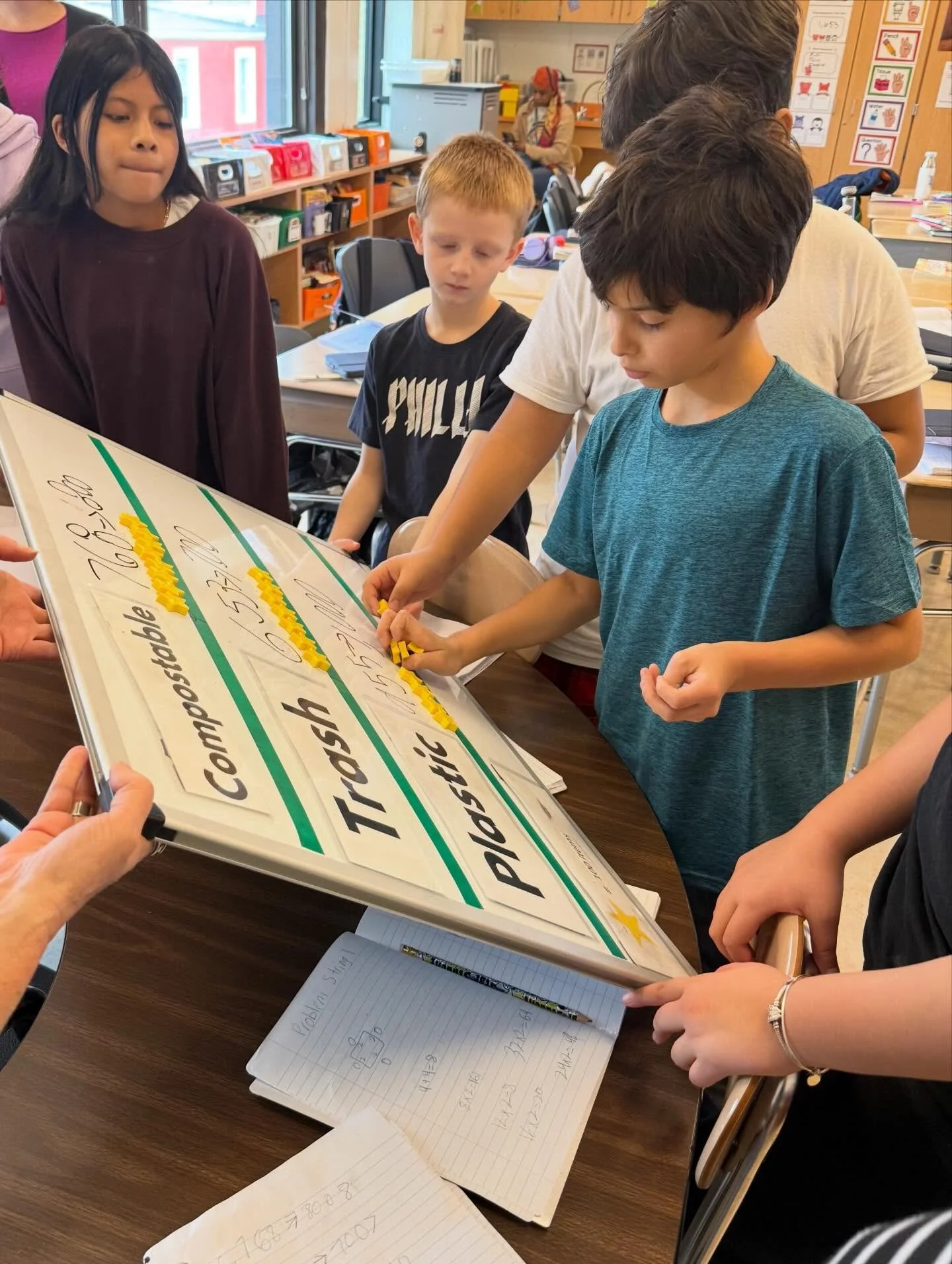 Part of our goal through our Winter Composting Program is to bring awareness to the number of items that can be diverted from the waste stream
and composted instead. 

After taking part in a lunchroom waste audit yesterday, students in grades 3-5 at 