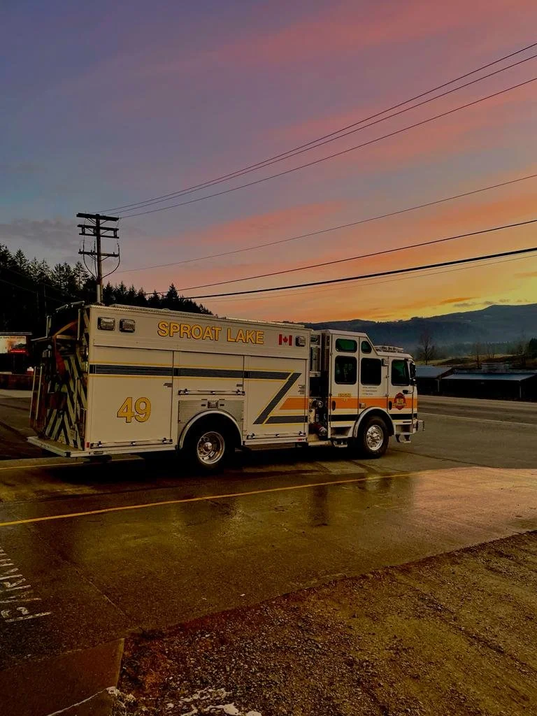 Engine 49 in the sunset