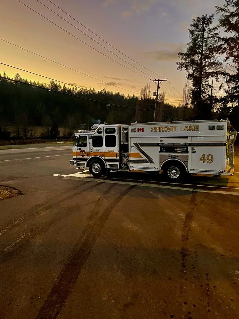 Engine 49 drying after getting washed.