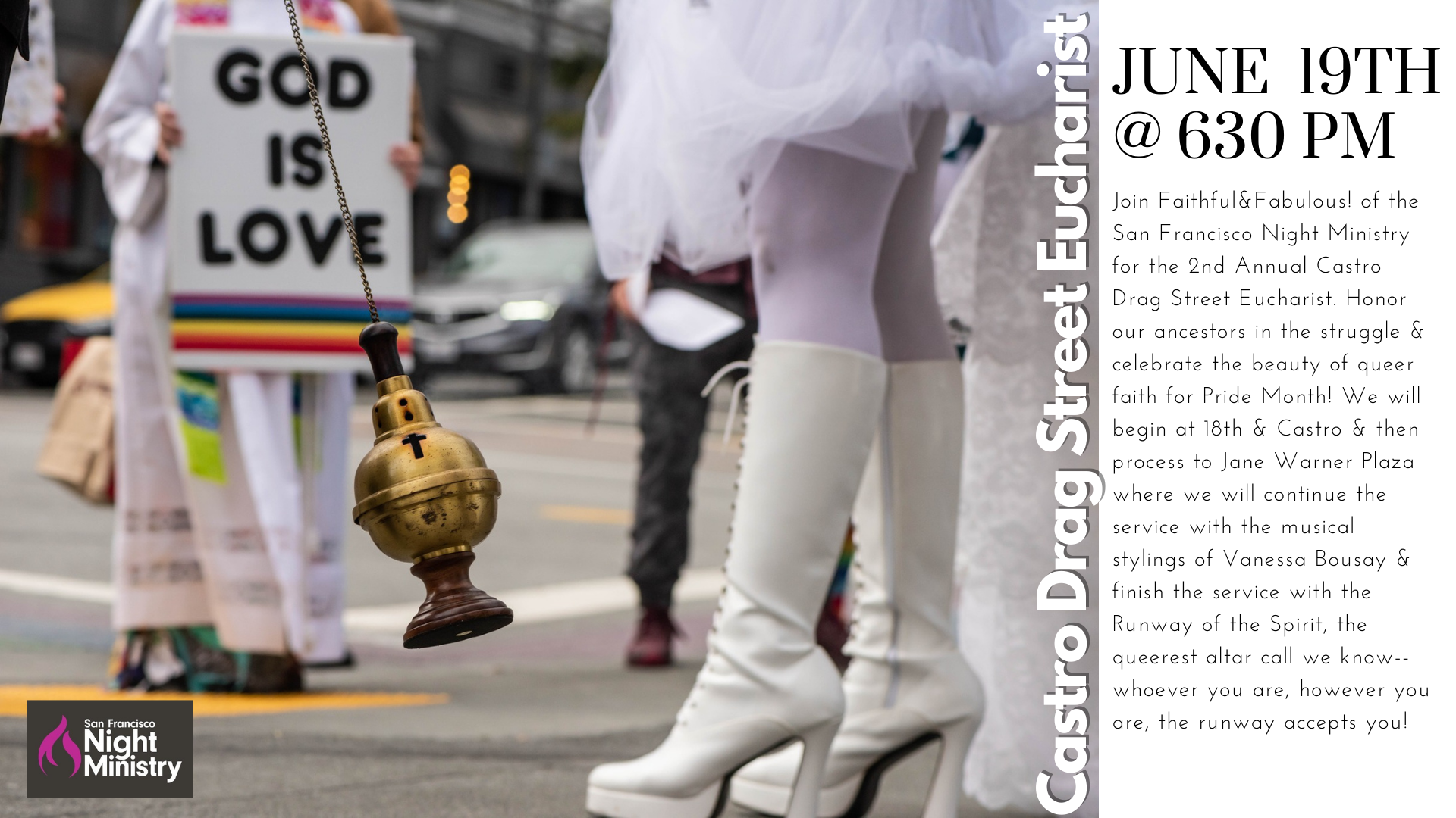 🙏🏻👑 June 19th - Castro Drag Street Eucharist