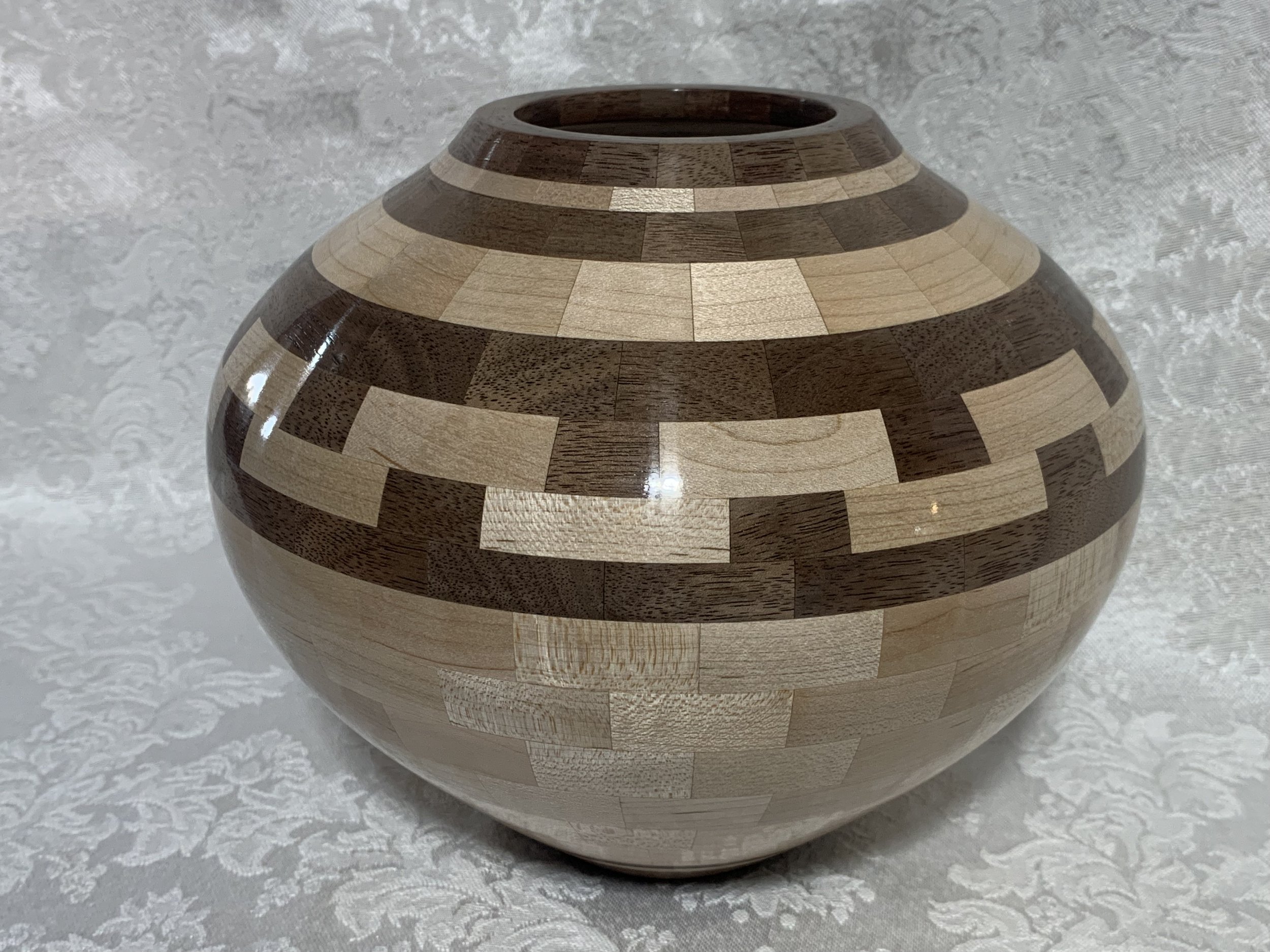 No, 69 $200 / 2024 Maple and Walnut (320 pcs) 6 1/4 H x & 1/2 Diameter