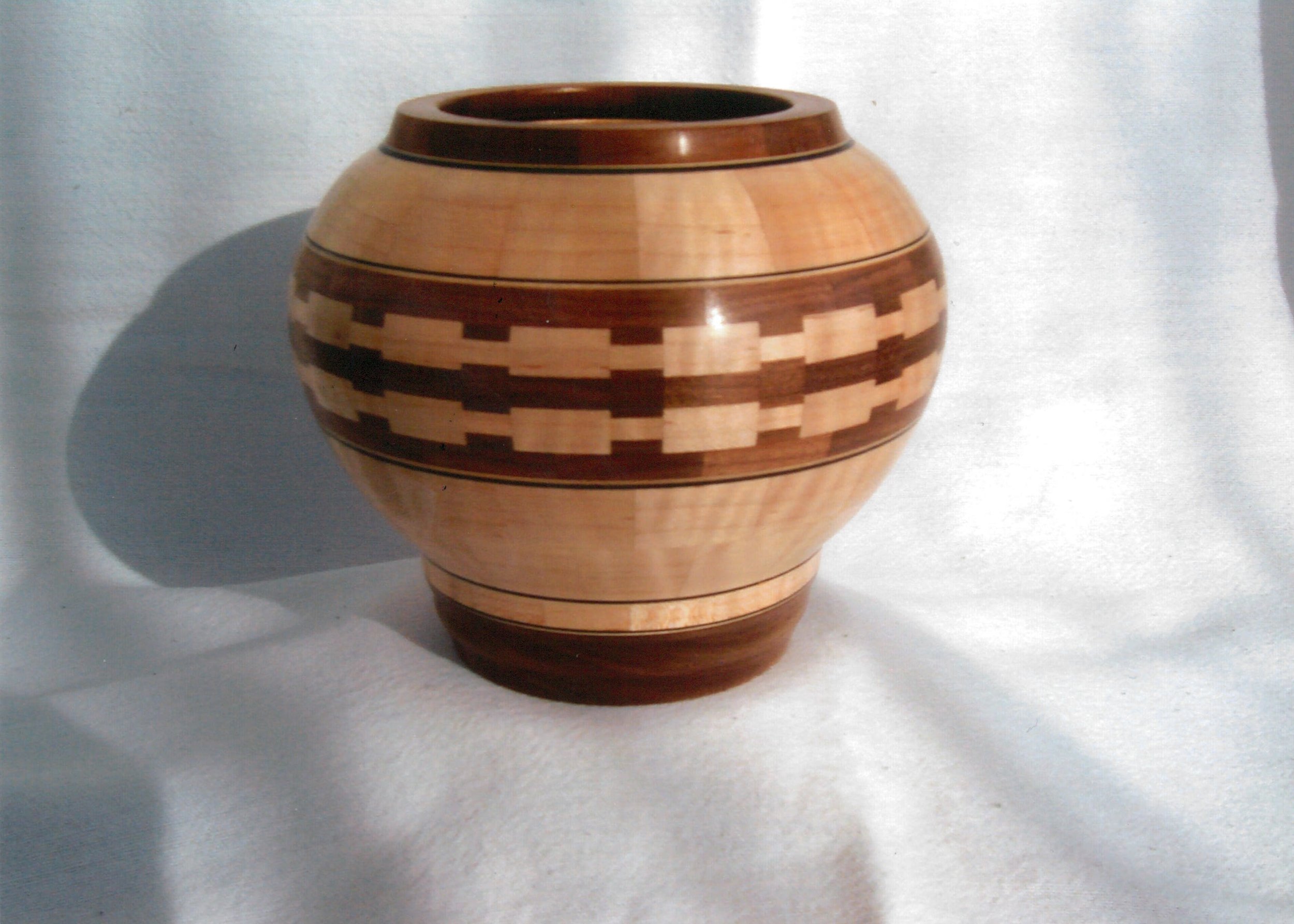 **SOLD** No. 8 $200 / 2008 Walnut, Maple, Dyed Maple Veneer (170 pieces)