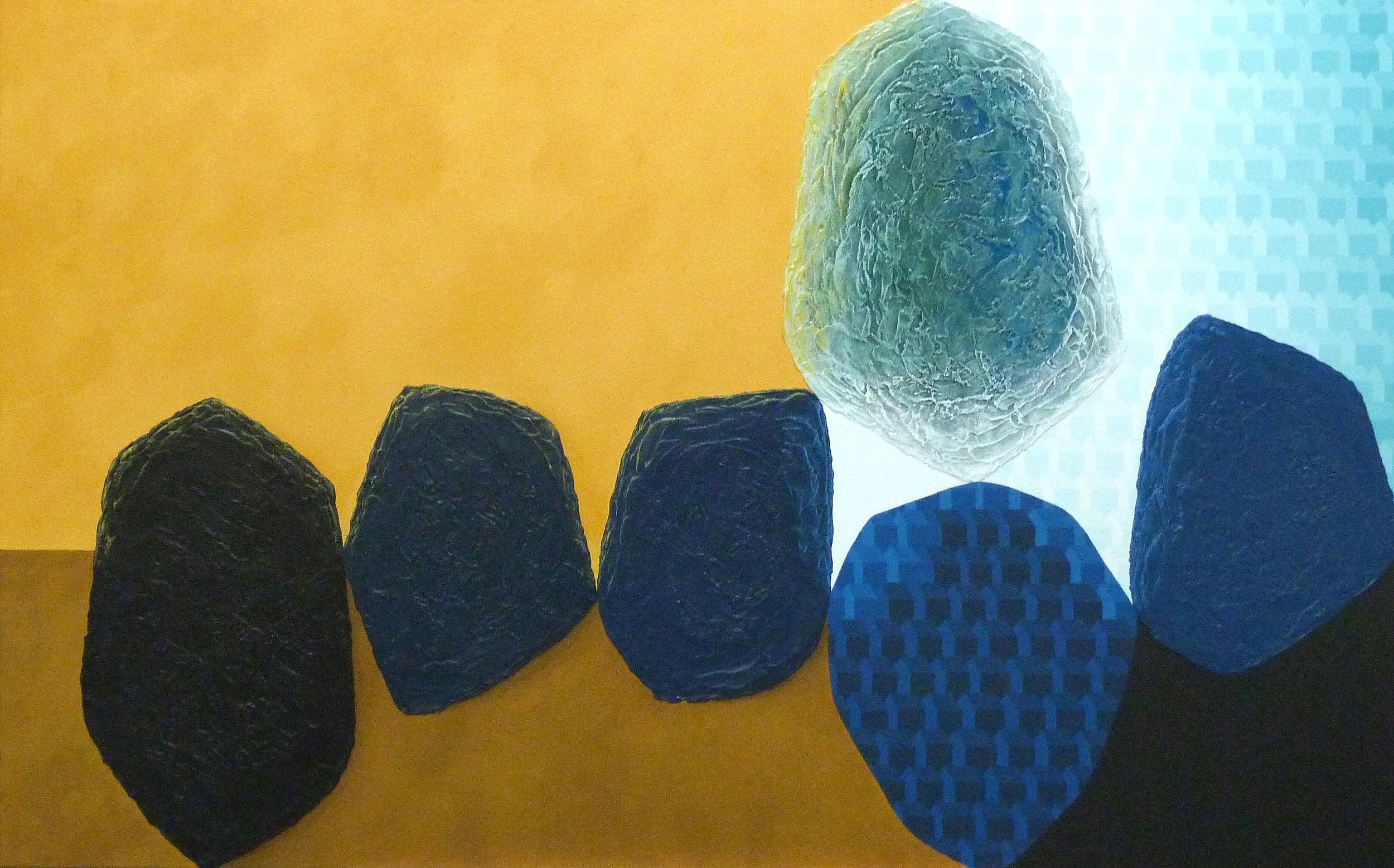 Un autre jour - Latex/acrylique, techniques mixtes - 30 x 48 pouces - 2025 - Disponible