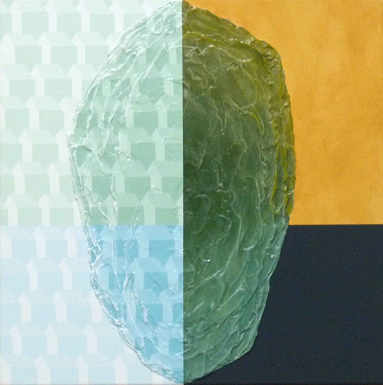 Autres particules 2 - Latex/acrylique, techniques mixtes sur toile galerie- 12 x 12 pouces - 2025 - Disponible