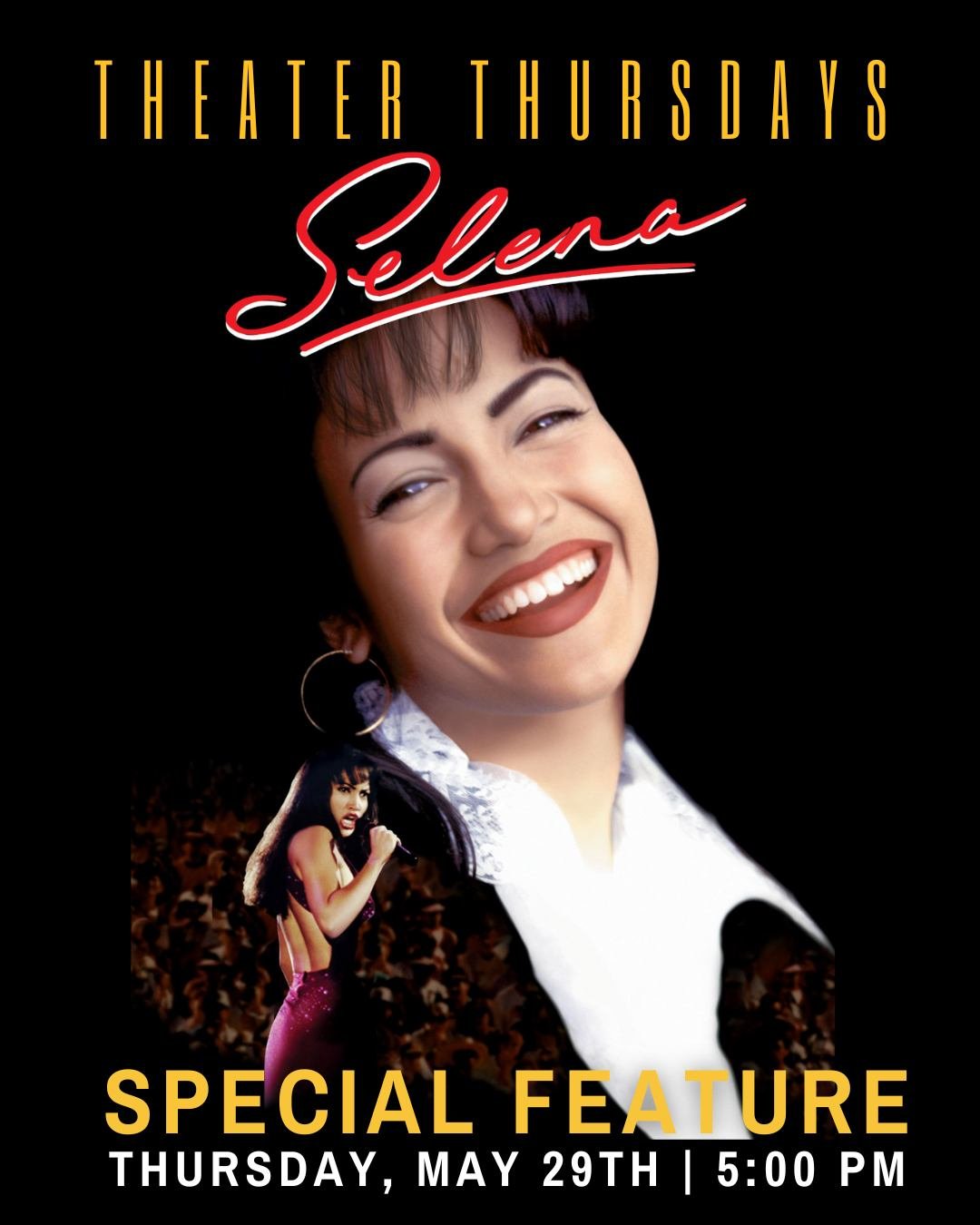 Celebrate the legacy of a beloved icon with our Theater Thursdays: Special Feature screening of Selena (1997), the inspiring biographical drama that honors the life and music of Tejano superstar Selena Quintanilla. From her early performances to her