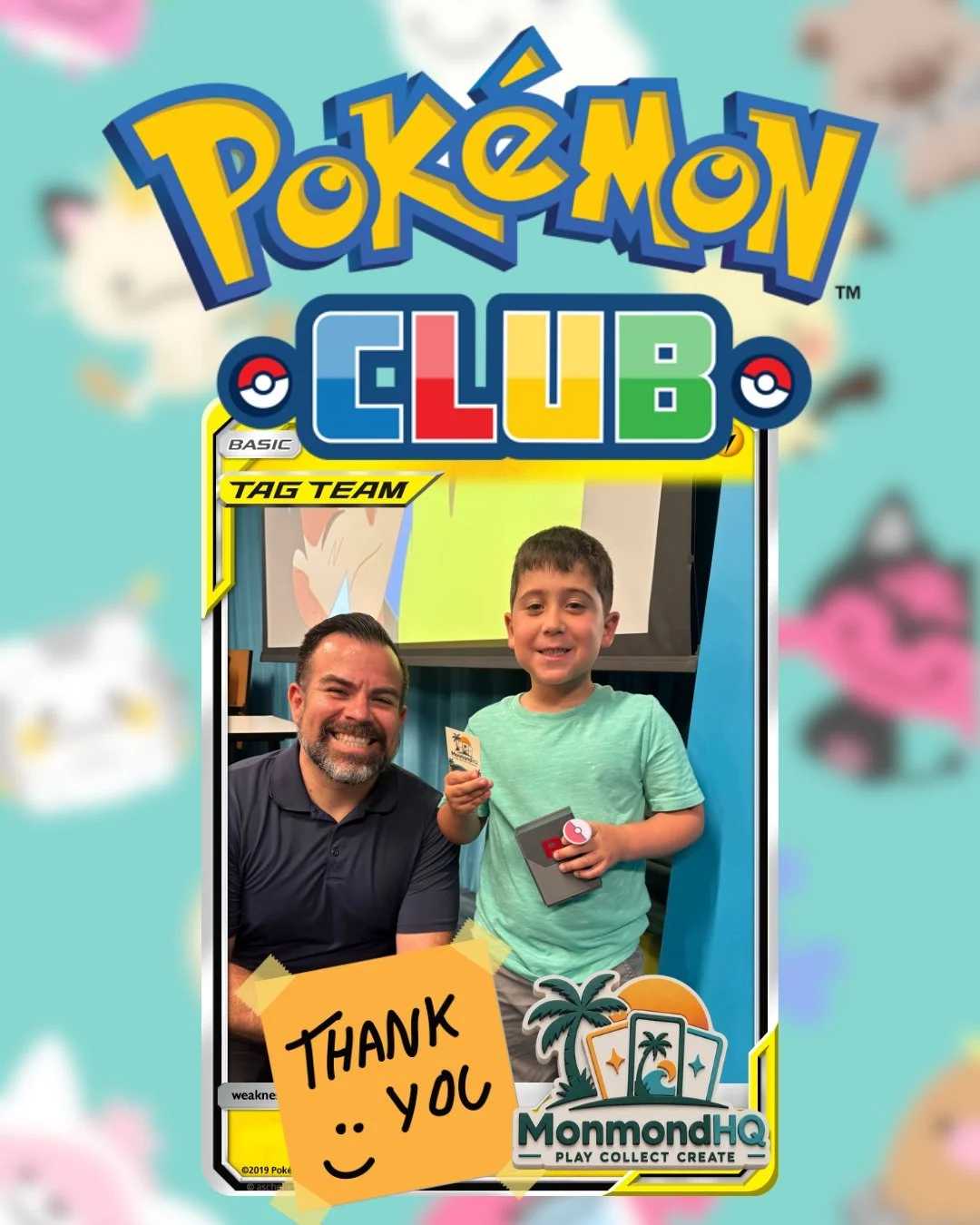 ⚡️ A HUGE thank you to @monmondhq  for the awesome donations to our Pok&eacute;mon Club! 🎁

Our Ace Trainer Volunteer @dadalorian09  came through with some seriously cool goods, including a Team Rocket deck holder case that we raffled off to one luc