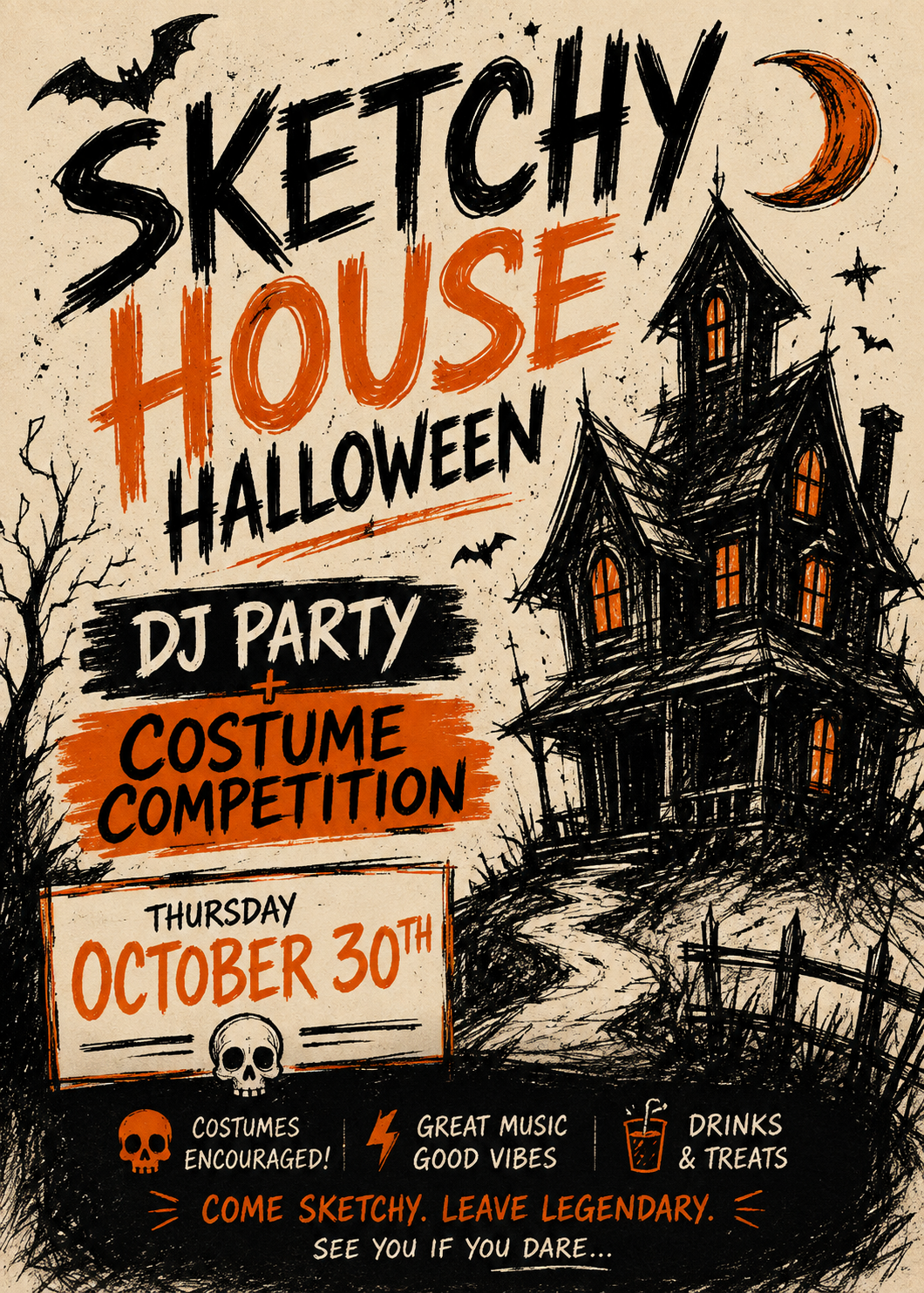 Sketchy House DJ Halloween Party