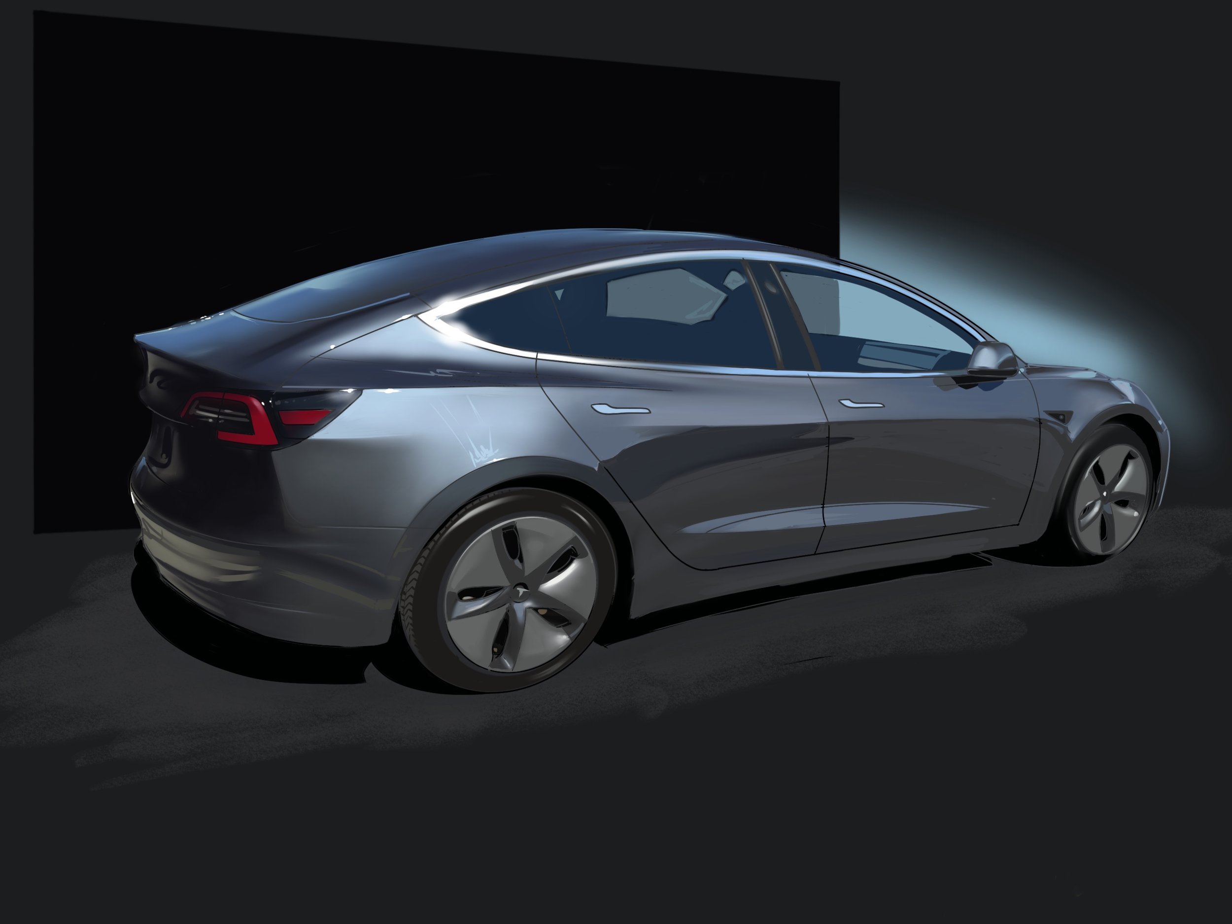 Model 3 / digital vehicle rendering