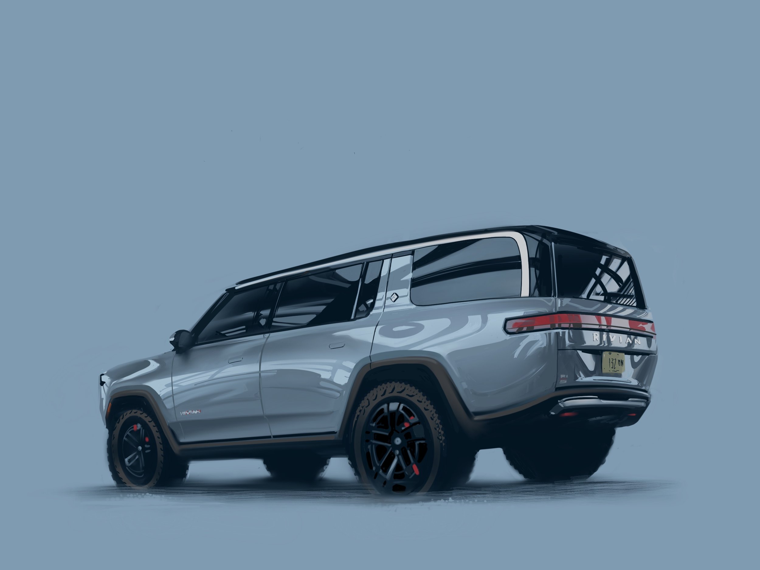 Rivian R1S / digital vehicle rendering