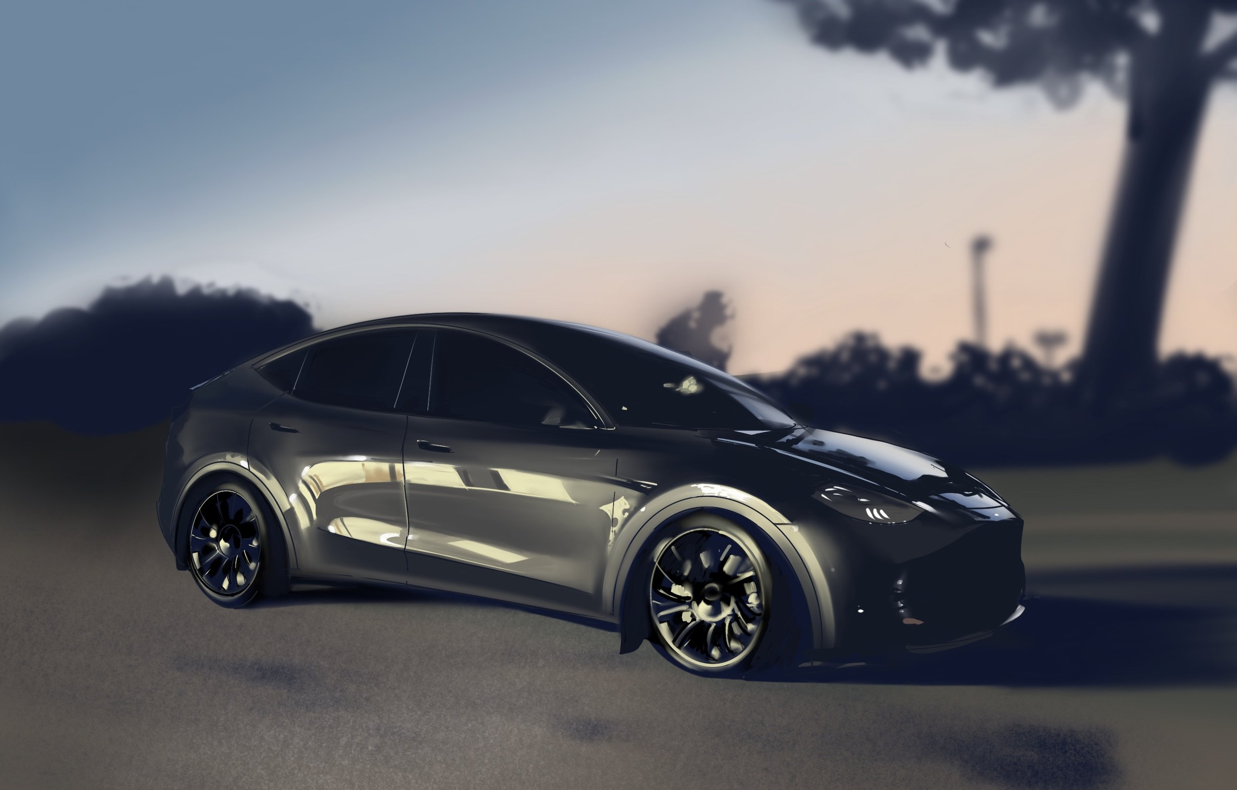 Model Y / digital vehicle rendering