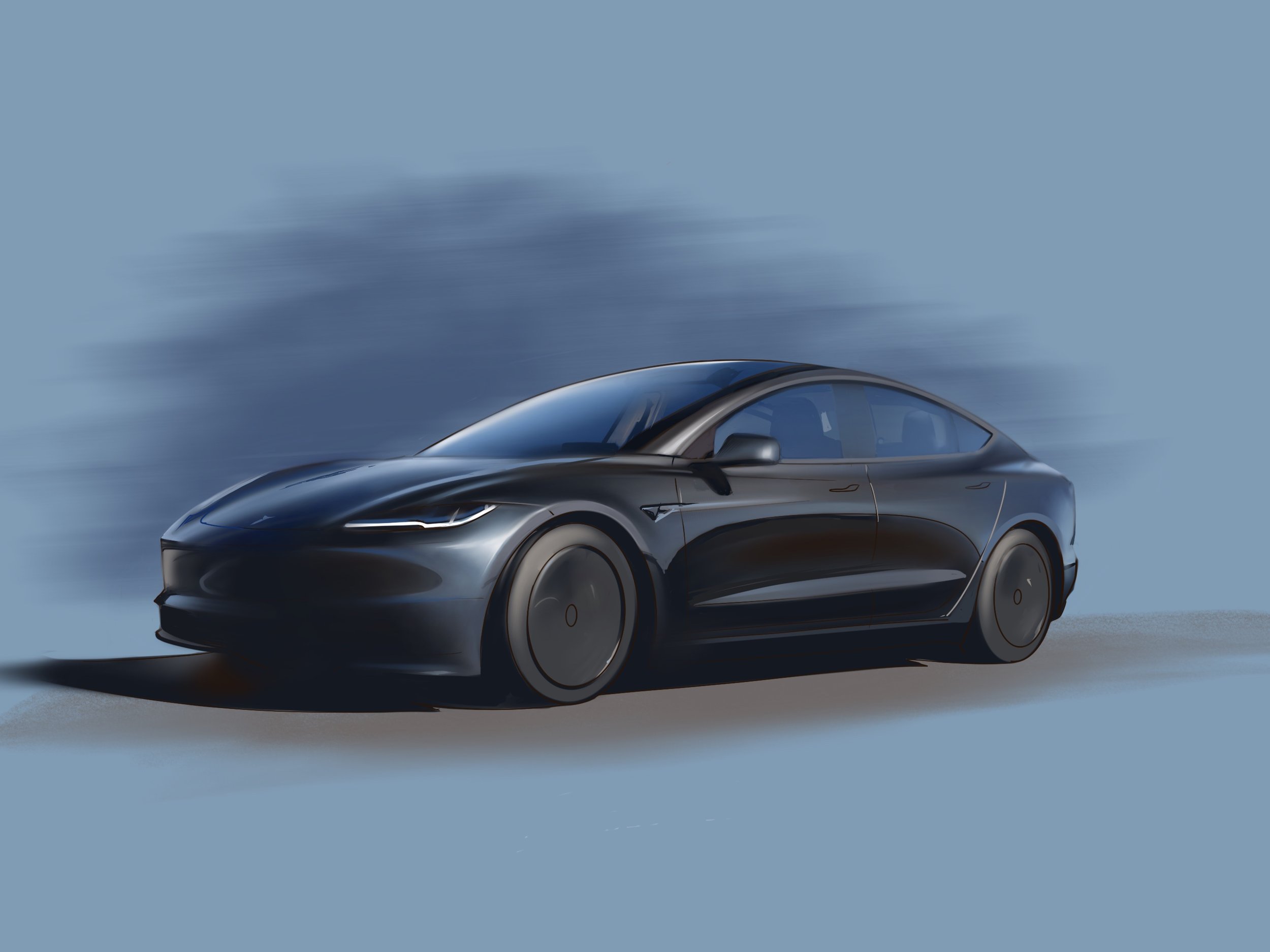 Model 3 Highland / digital vehicle rendering