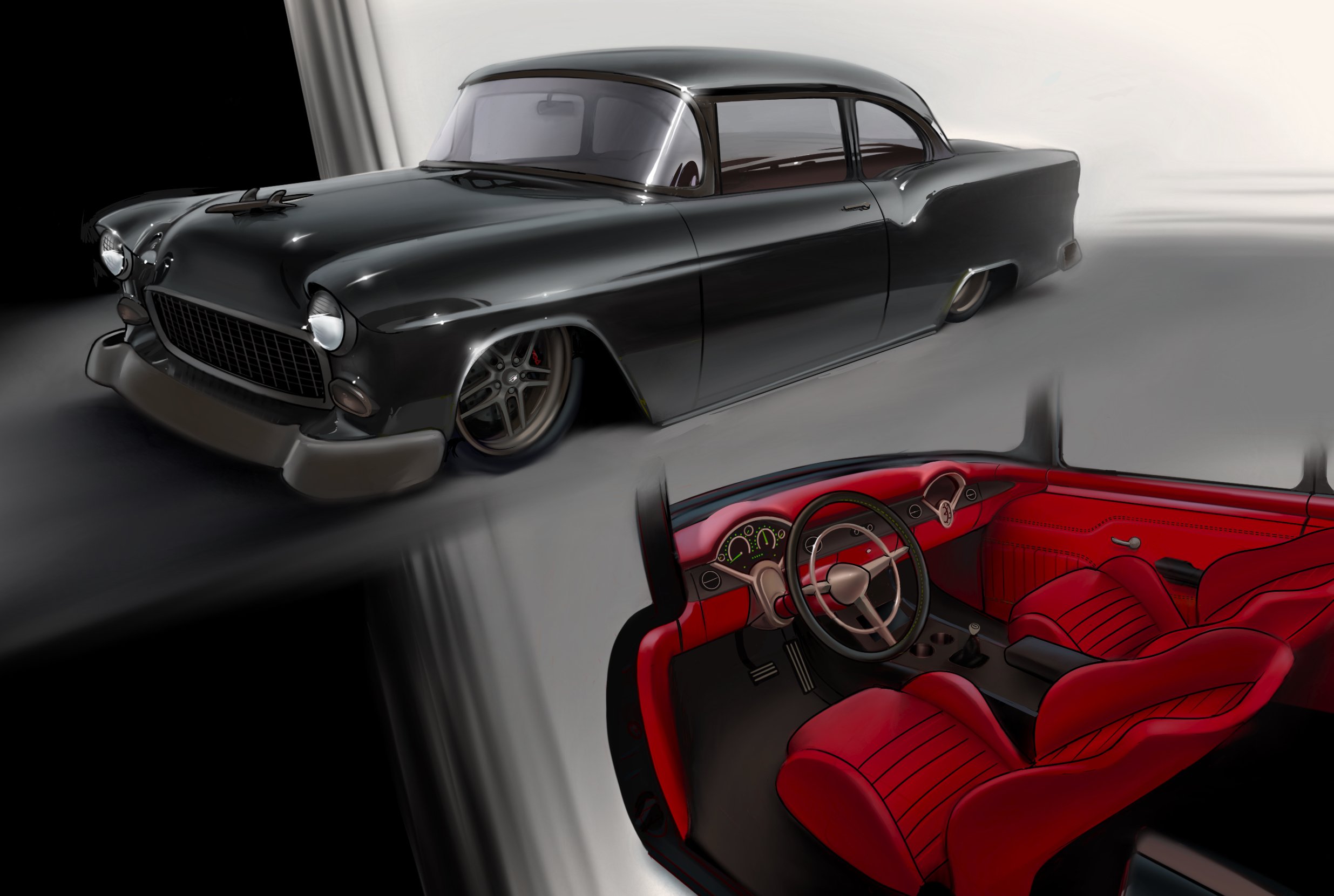 Ryno Built '55 / digital vehicle rendering