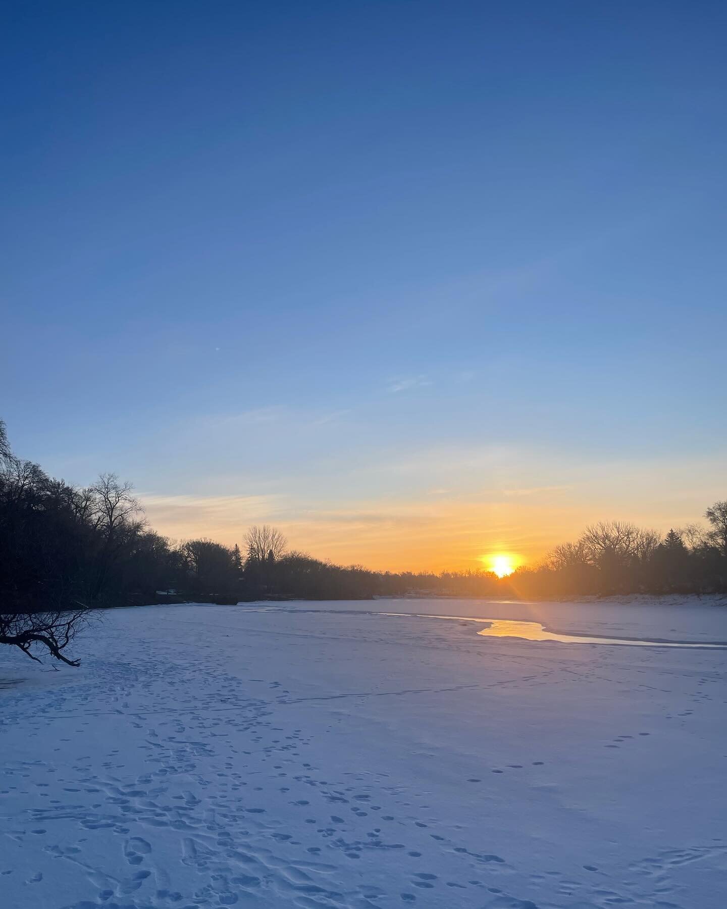 This morning on our river.  The stillness was needed in this very full season.  #winter2024