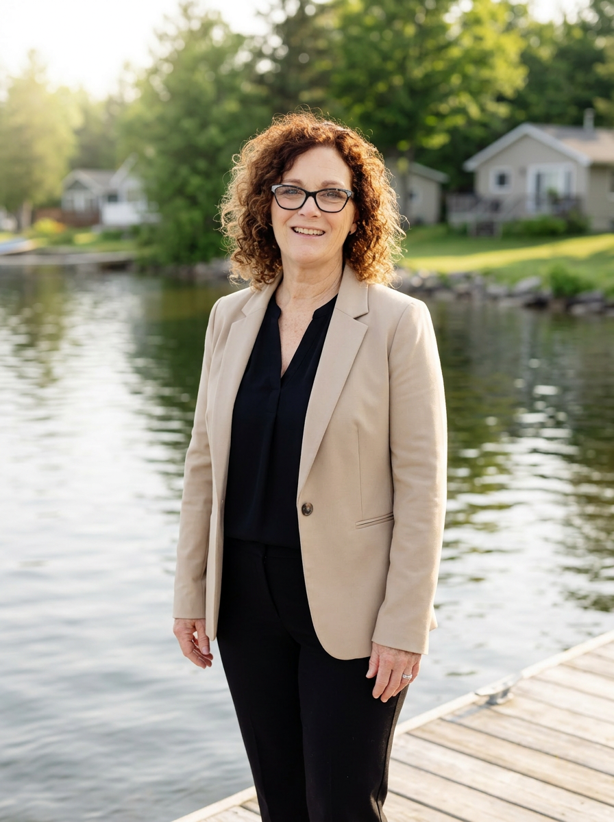 Cathy Burningham, REALTOR®, by the waterfront in Peterborough and the Kawarthas