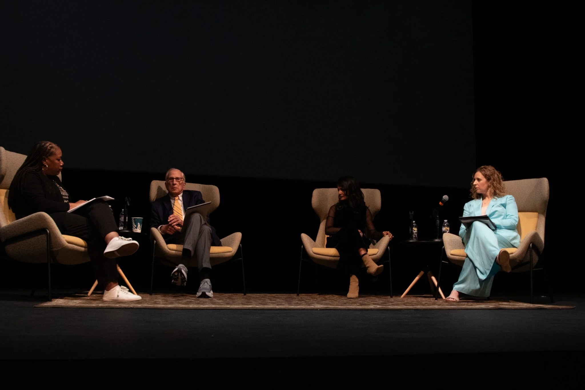 Smriti Keshari with Senator Sam Nunn, Dr. Rachel Whitlark, and Rose Scott. 
