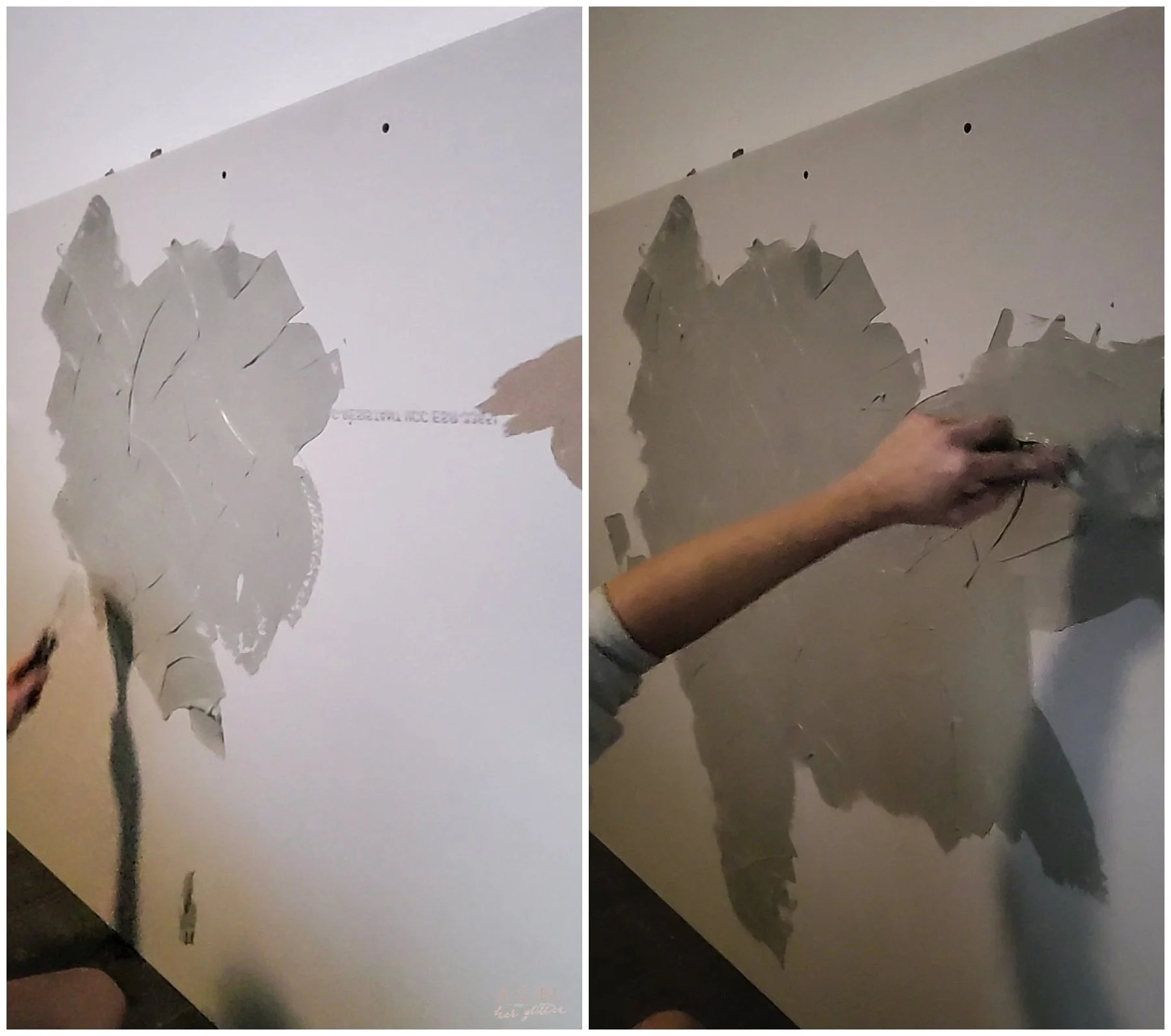 Faux Concrete Headboard — A GIRL AND HER GLITTER