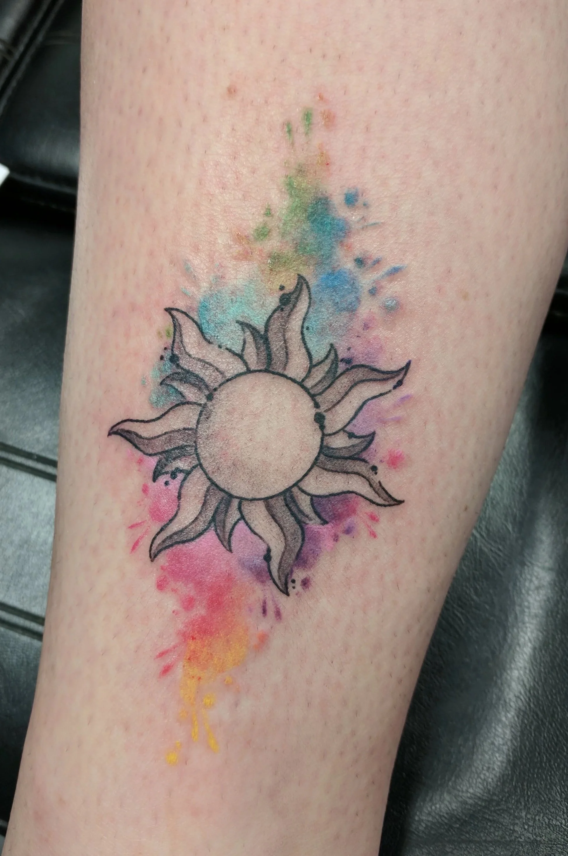 Watercolour Tangled Sun