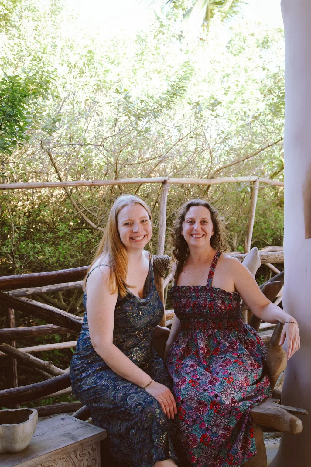 Photo of Sarah Kelly and Sarah Anne sitting together