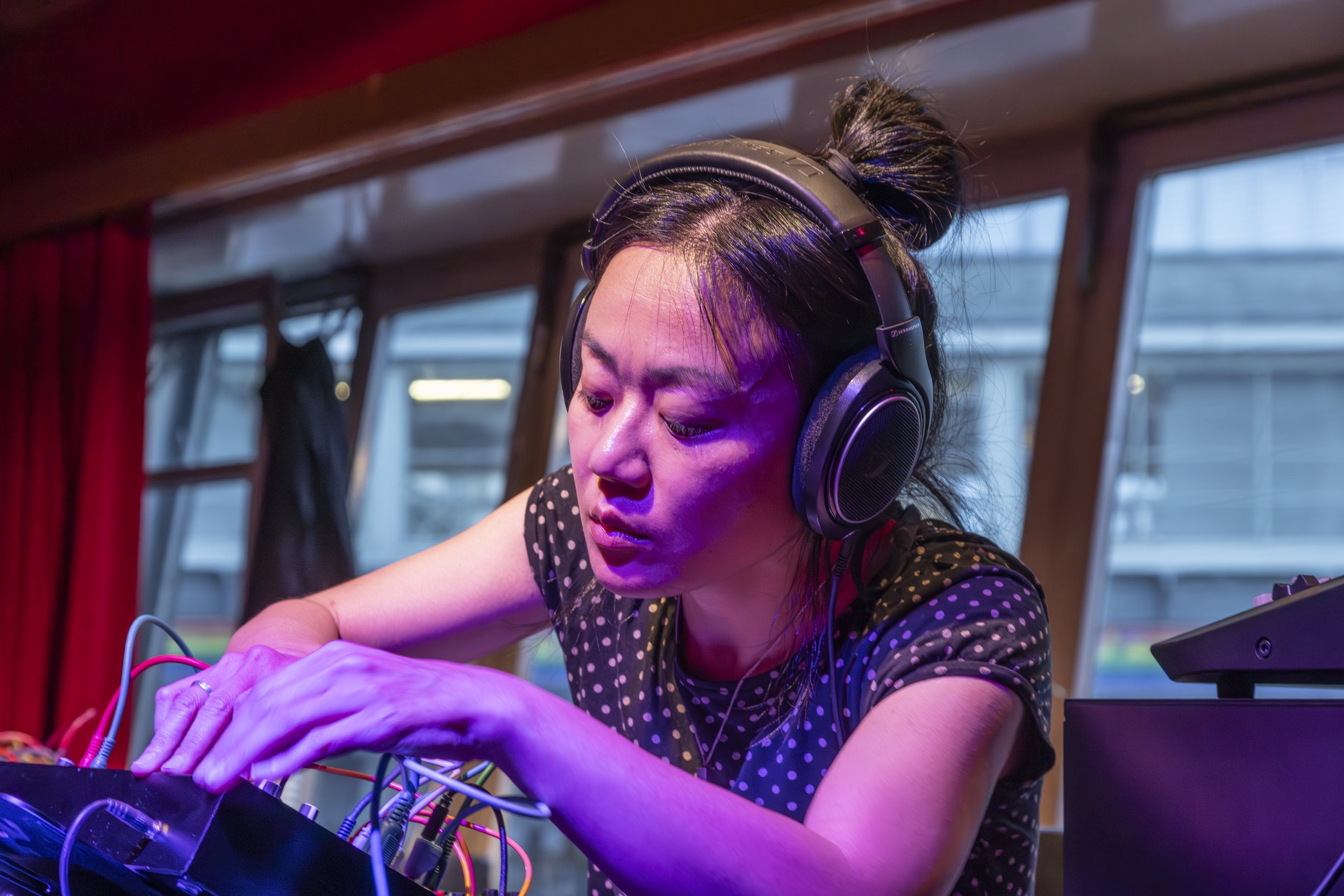 Midori Hirano at Synthesizer Museum Berlin, Photo by Chiara Ferraù, Berlin 2025