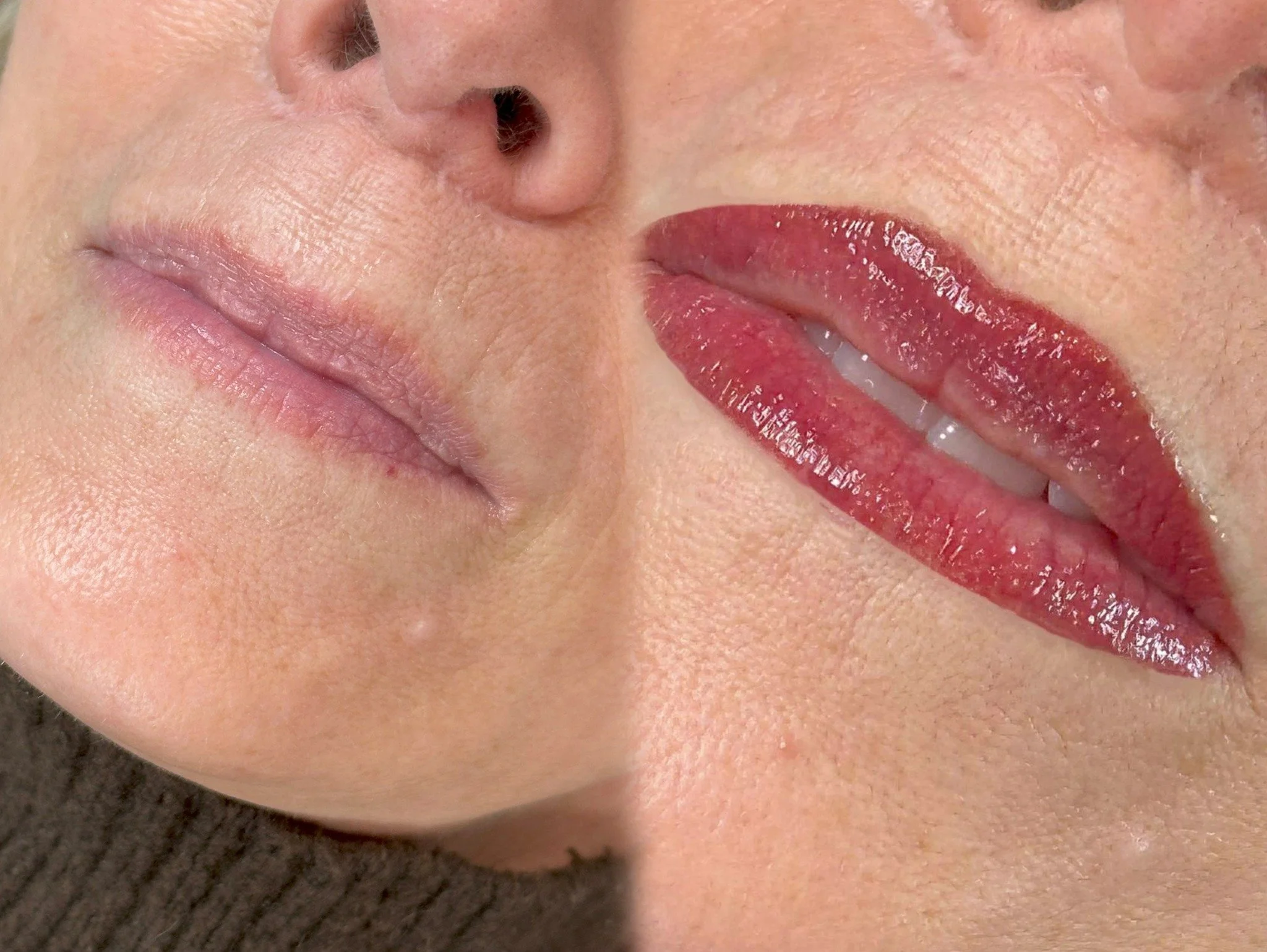 Wake up with perfect lips&mdash;no filter, no effort 💋

 #niubrows #syosset #lipblush #pmu #beforeandafter