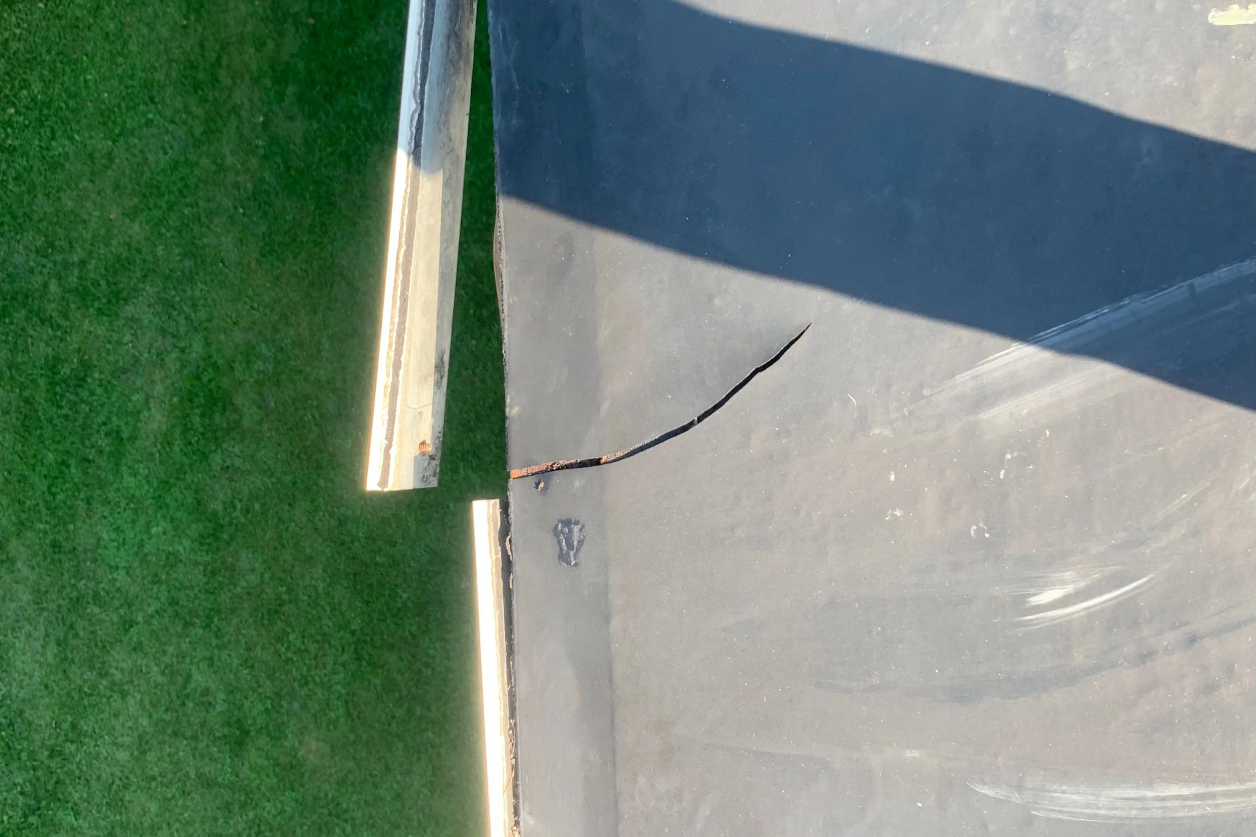 damaged roofing membrane