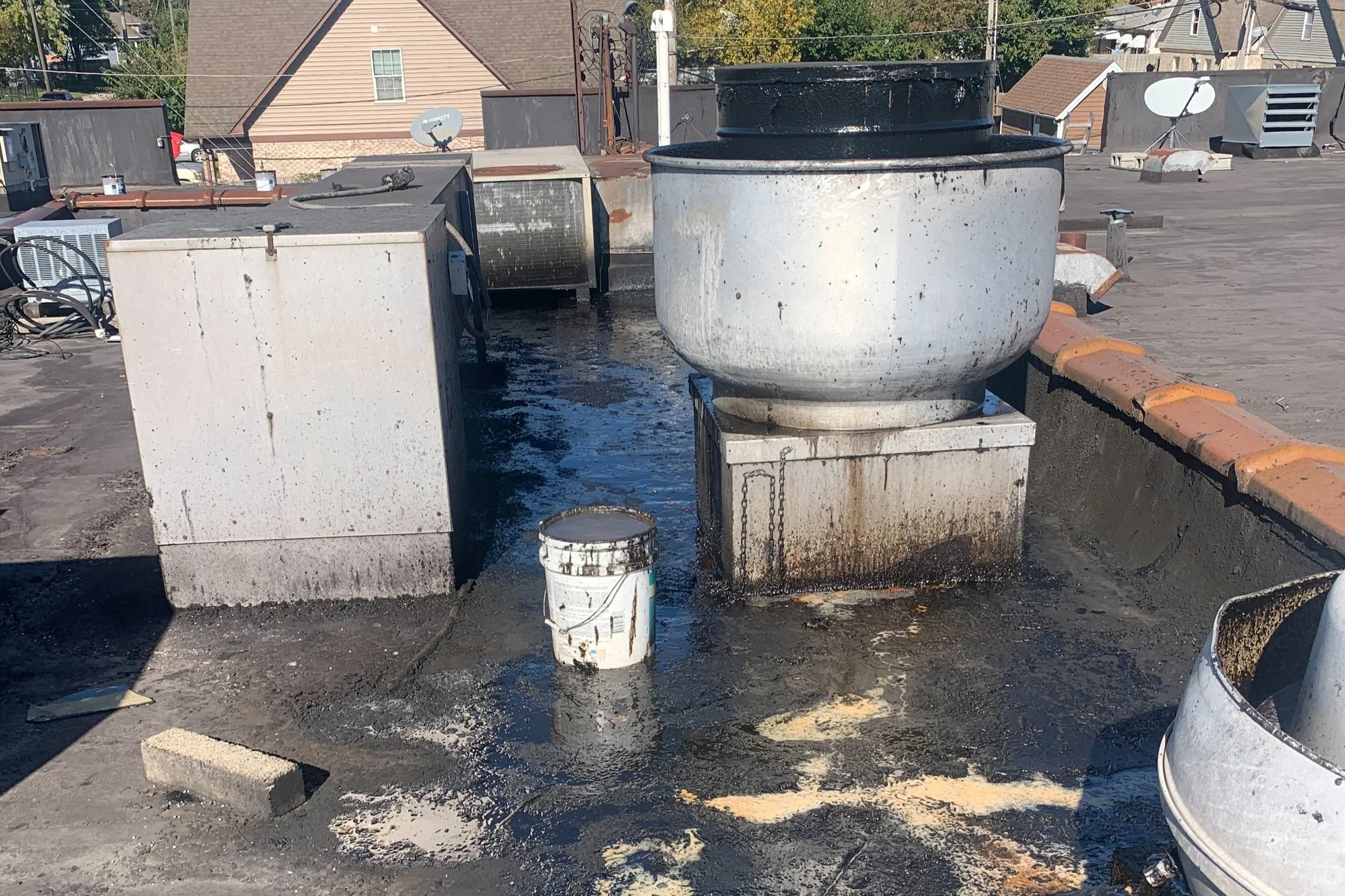 dirty rooftop exhaust