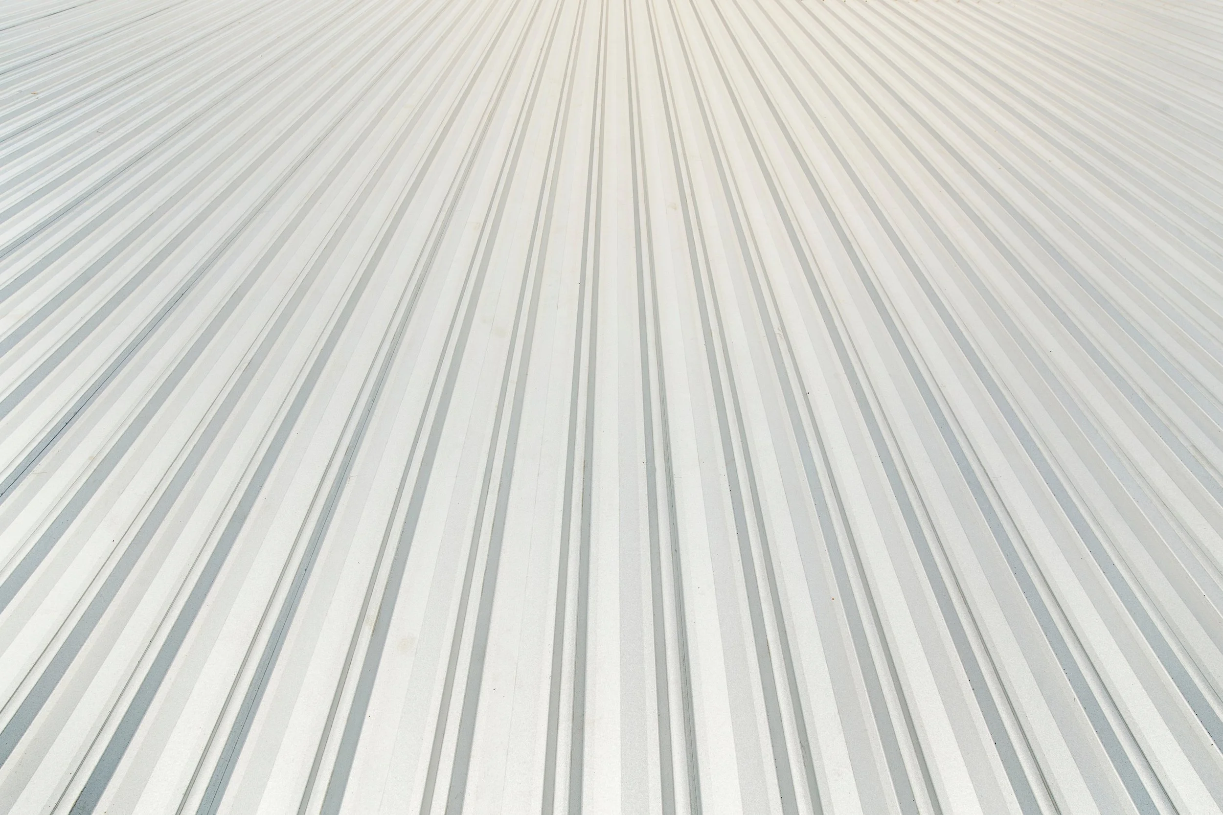 White metal roofing