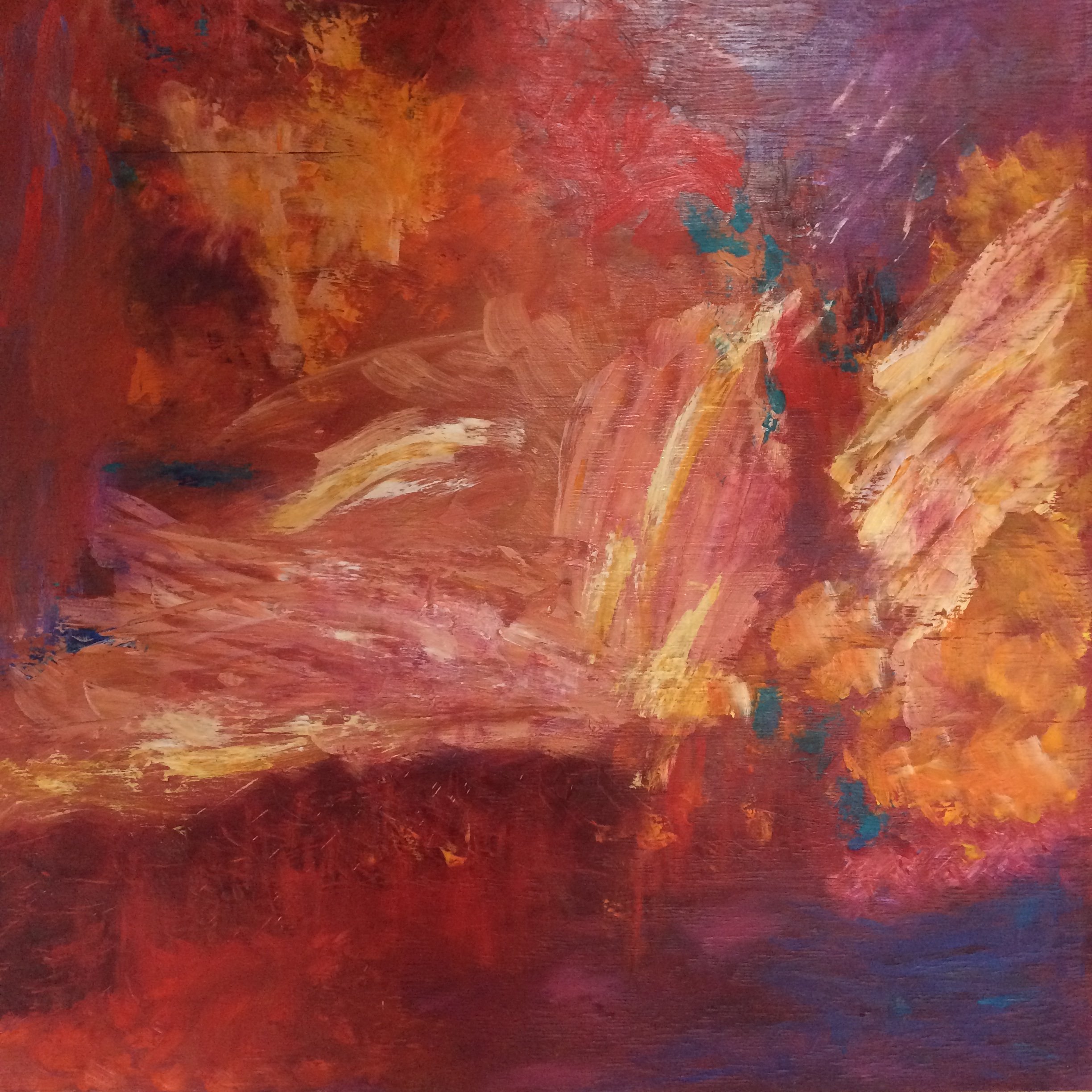 Power of Red,
44" x 45"