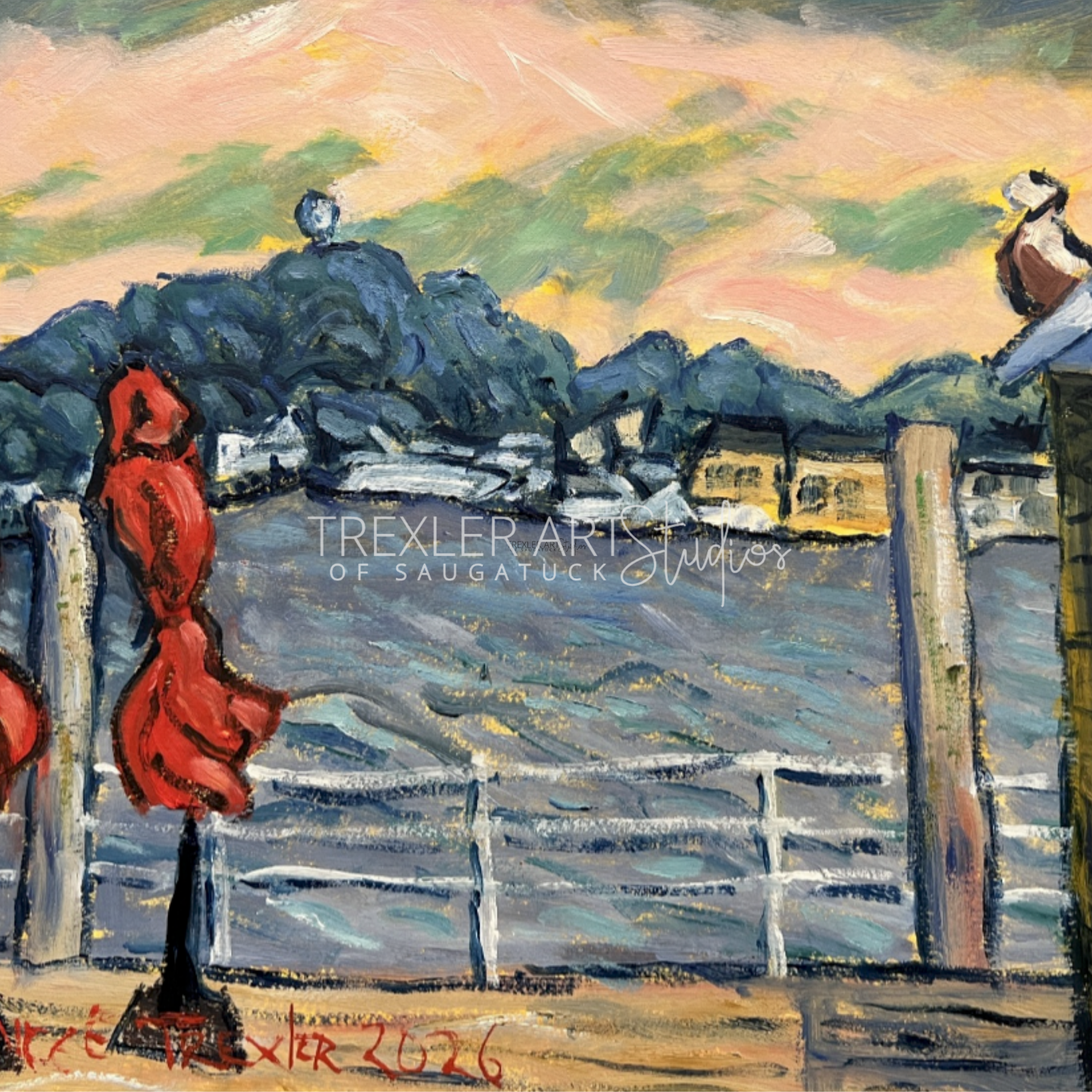 Summer Morning on the Red Dock