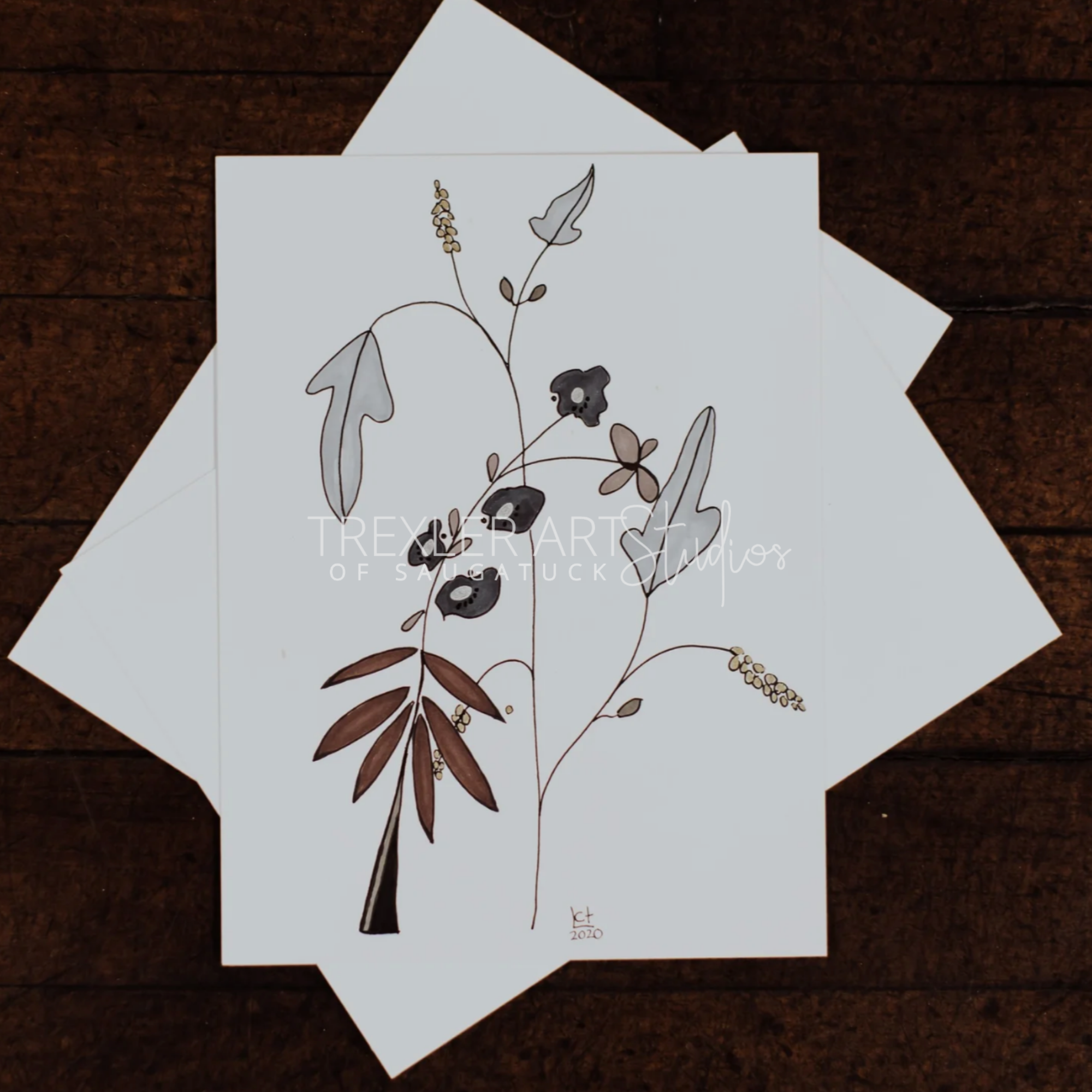 A delicate botanical illustration exploring organic movement, soft neutral tones, and the quiet beauty found in nature. This piece celebrates the elegance of simple forms and natural growth.