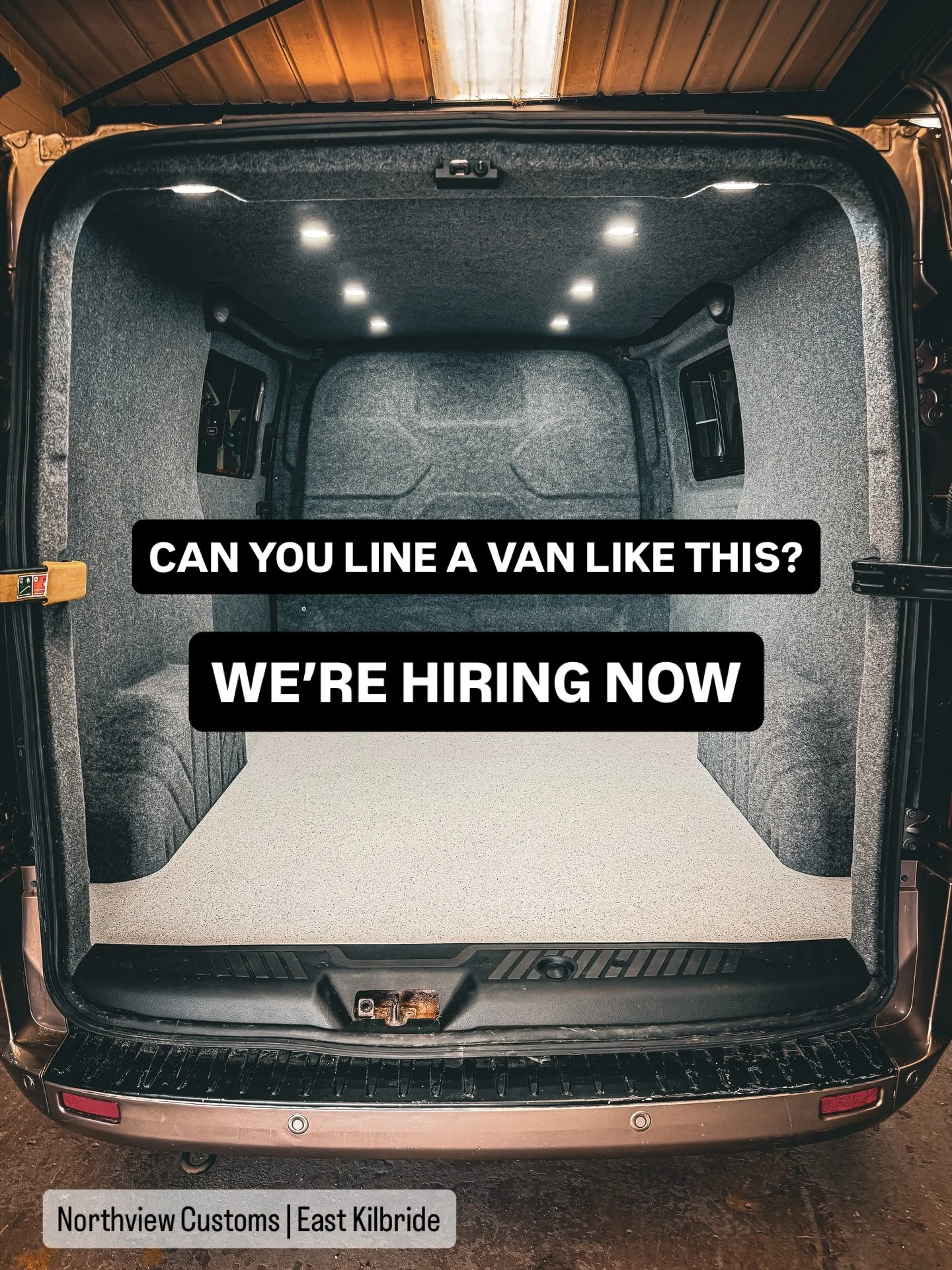 WE&rsquo;RE HIRING &ndash; VEHICLE CONVERSION TECHNICIAN 
📍 East Kilbride

We&rsquo;re looking for someone hands on and skilled, ideally with strong vehicle lining experience
(ply lining, carpet lining, flooring, insulation).

Experience in the camp
