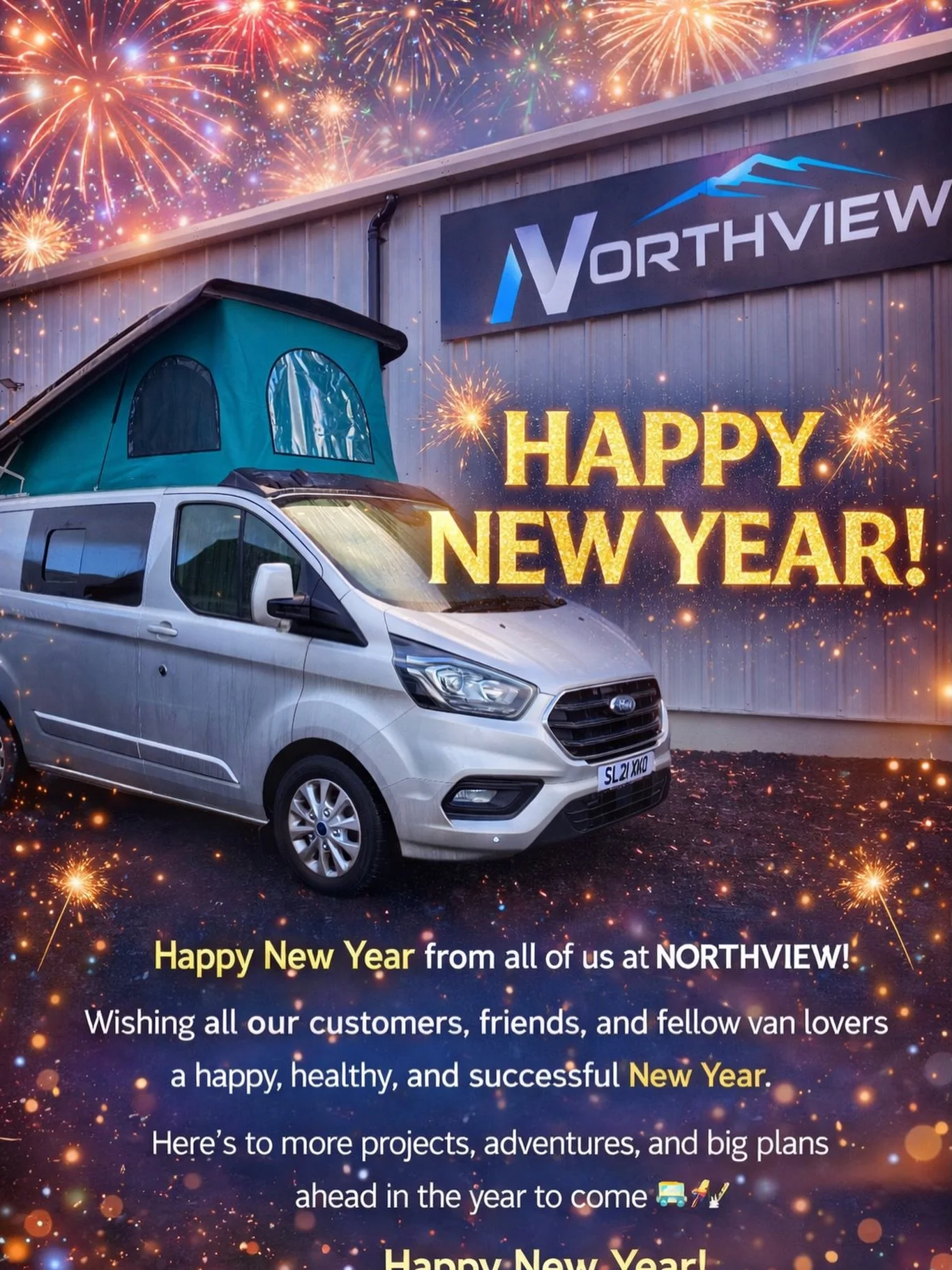 🎆 Happy New Year from all of us at Northview! 🎆

Wishing all our customers, friends, and fellow van lovers a happy, healthy, and successful New Year.
Thank you for the continued support throughout the year, we genuinely appreciate every booking, me
