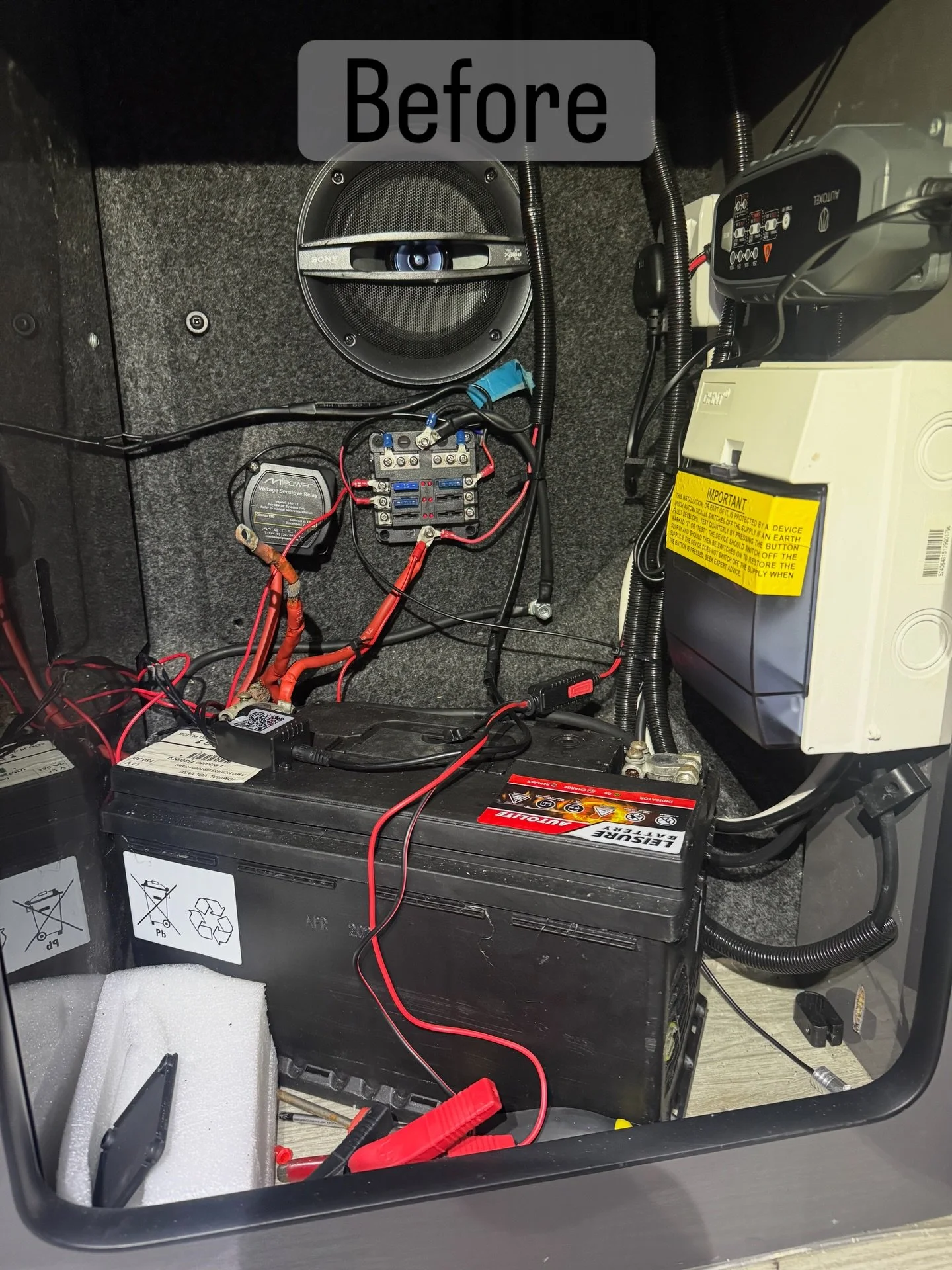 🔥 BEFORE ➡️ AFTER &ndash; Electrical System Upgrade

This Transporter came in with a charging setup that simply wasn&rsquo;t safe or suitable for the vehicle.

❌ Poor cable terminations
❌ Melted Cables
❌ Inadequate fusing
❌ Lead acid battery struggl