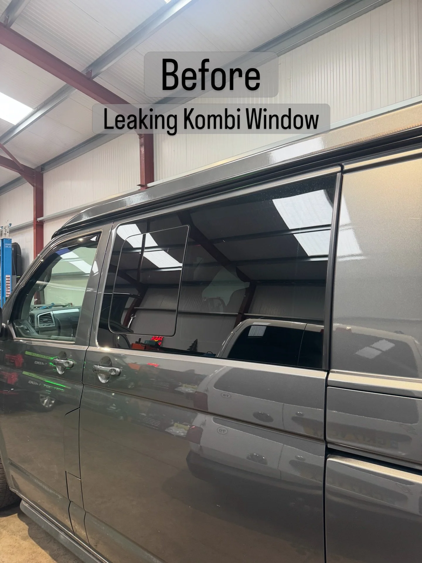 Factory Kombi Window Upgrade 🔧

This van came into us with a leaking factory Kombi window causing water ingress inside the van.

We removed the original window, cleaned and prepared the aperture properly, and installed a Safari style opening window 