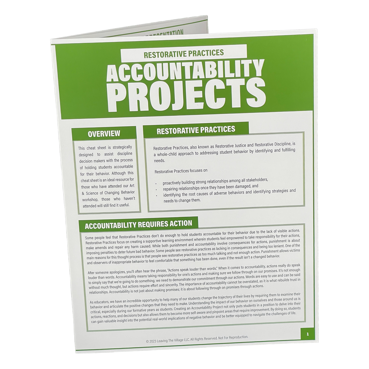 Accountability Projects Cheat Sheet
