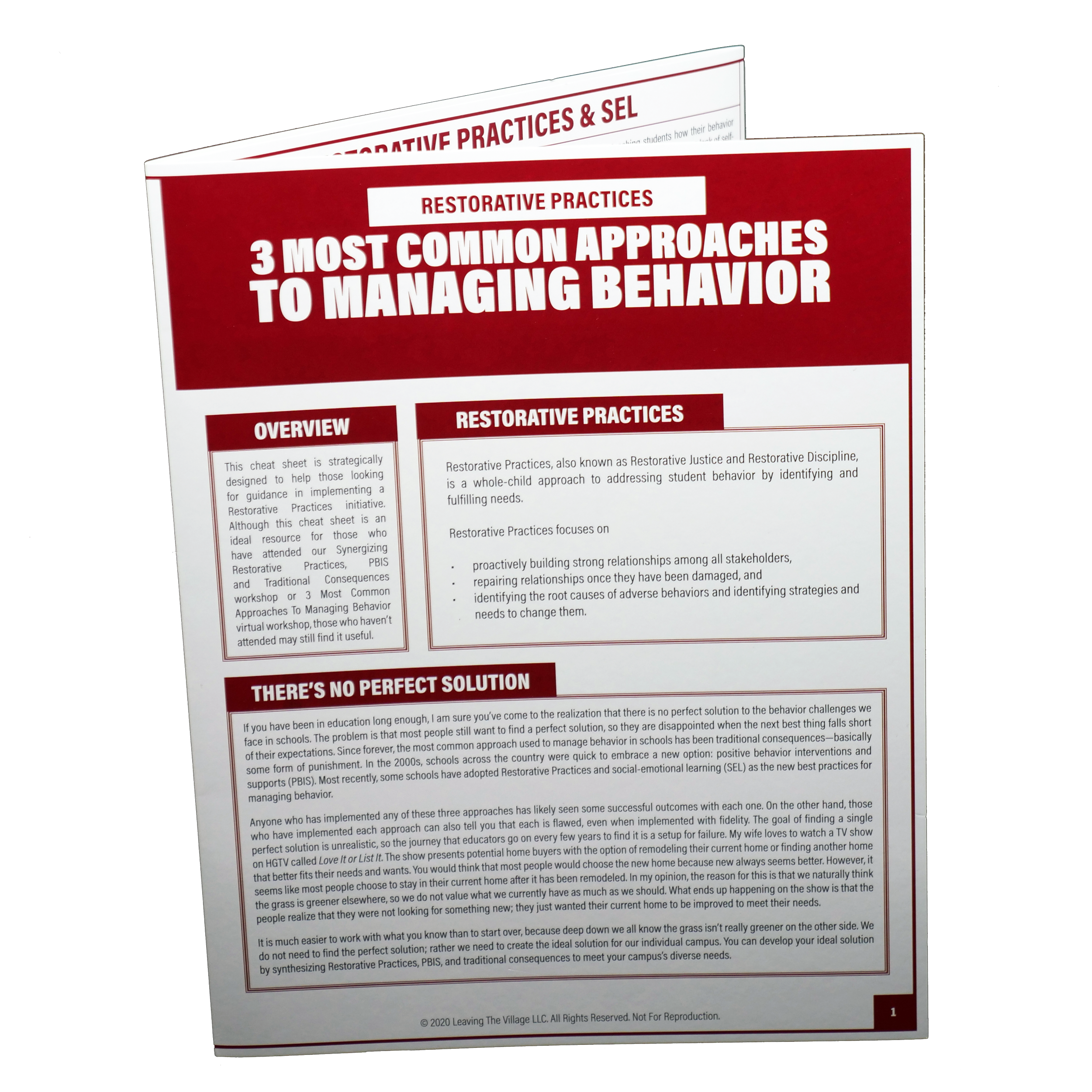 3 Most Common Approaches To Managing Behavior Cheat Sheet