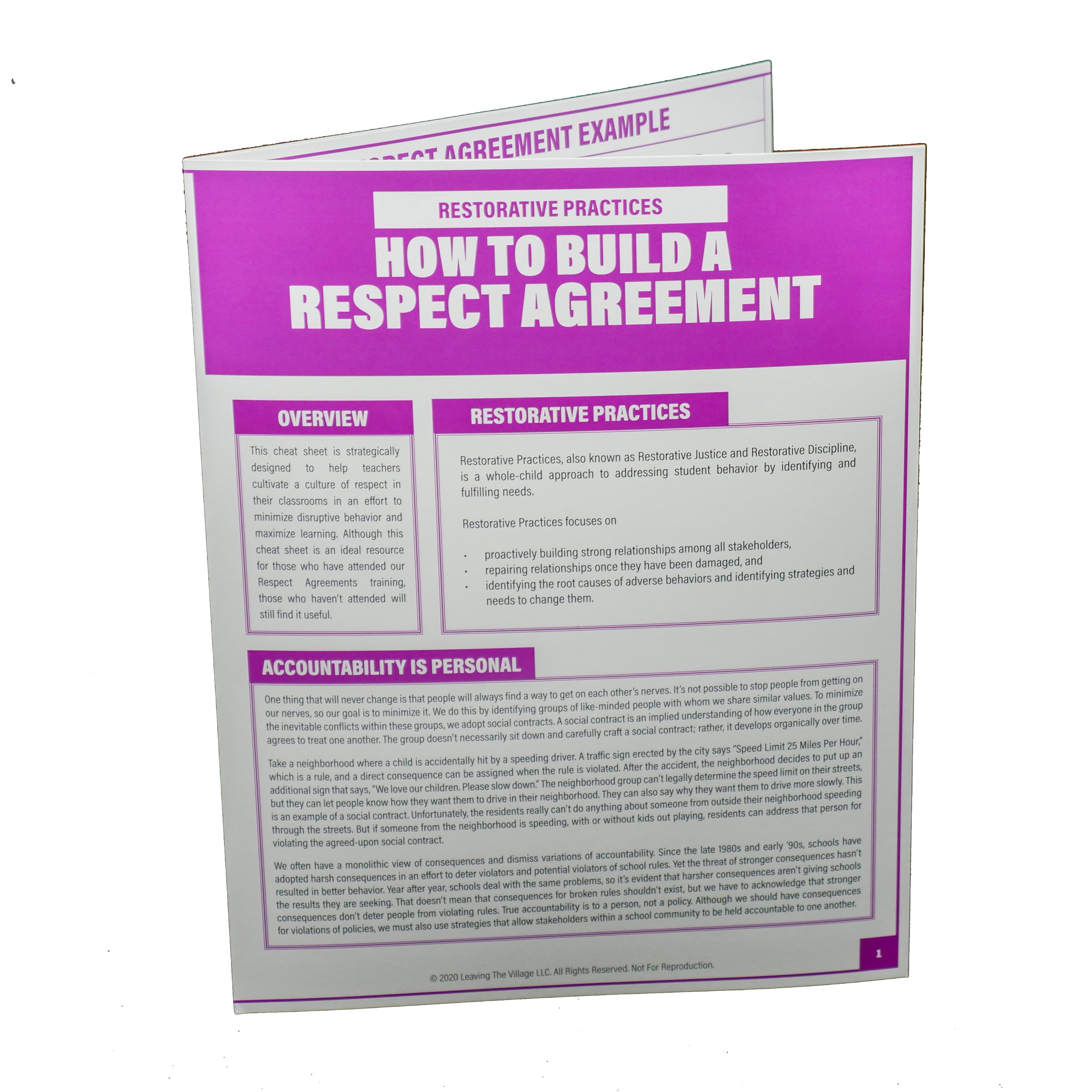 How To Build a Respect Agreement Cheat Sheet