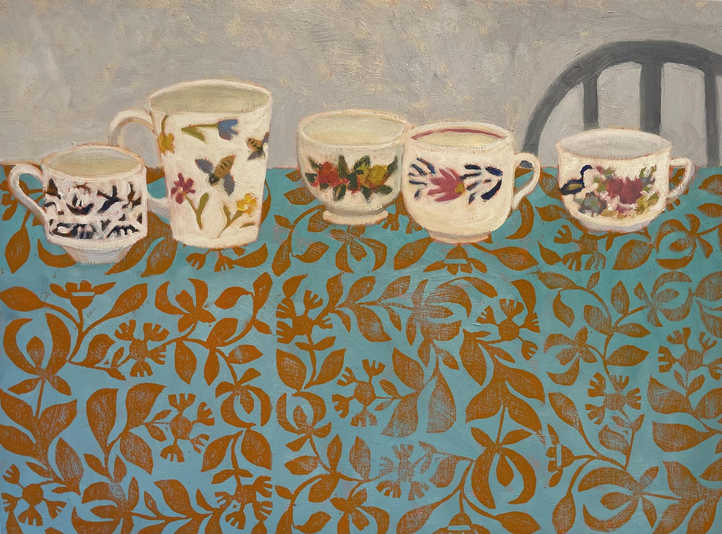 QUINTUPLE: oil on wood panel, 12" x 16"