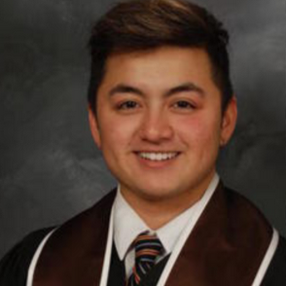 Graduation headshot of Augustus Seabrooke at Brown University, marking completion of a BA in Biology.