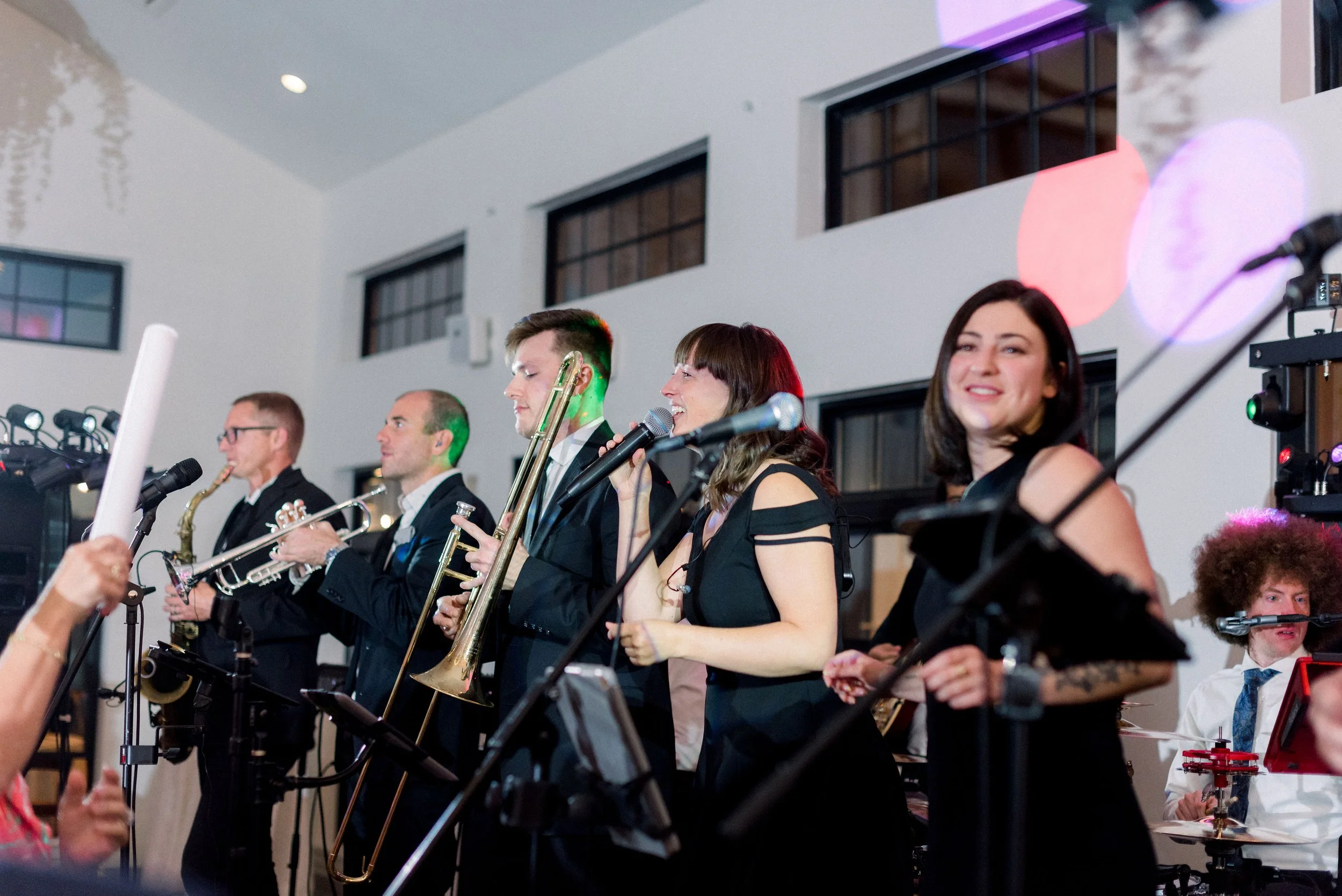 Diamond Empire Band performing for a wedding at North Star Gatherings in Idaho Springs, Colorado