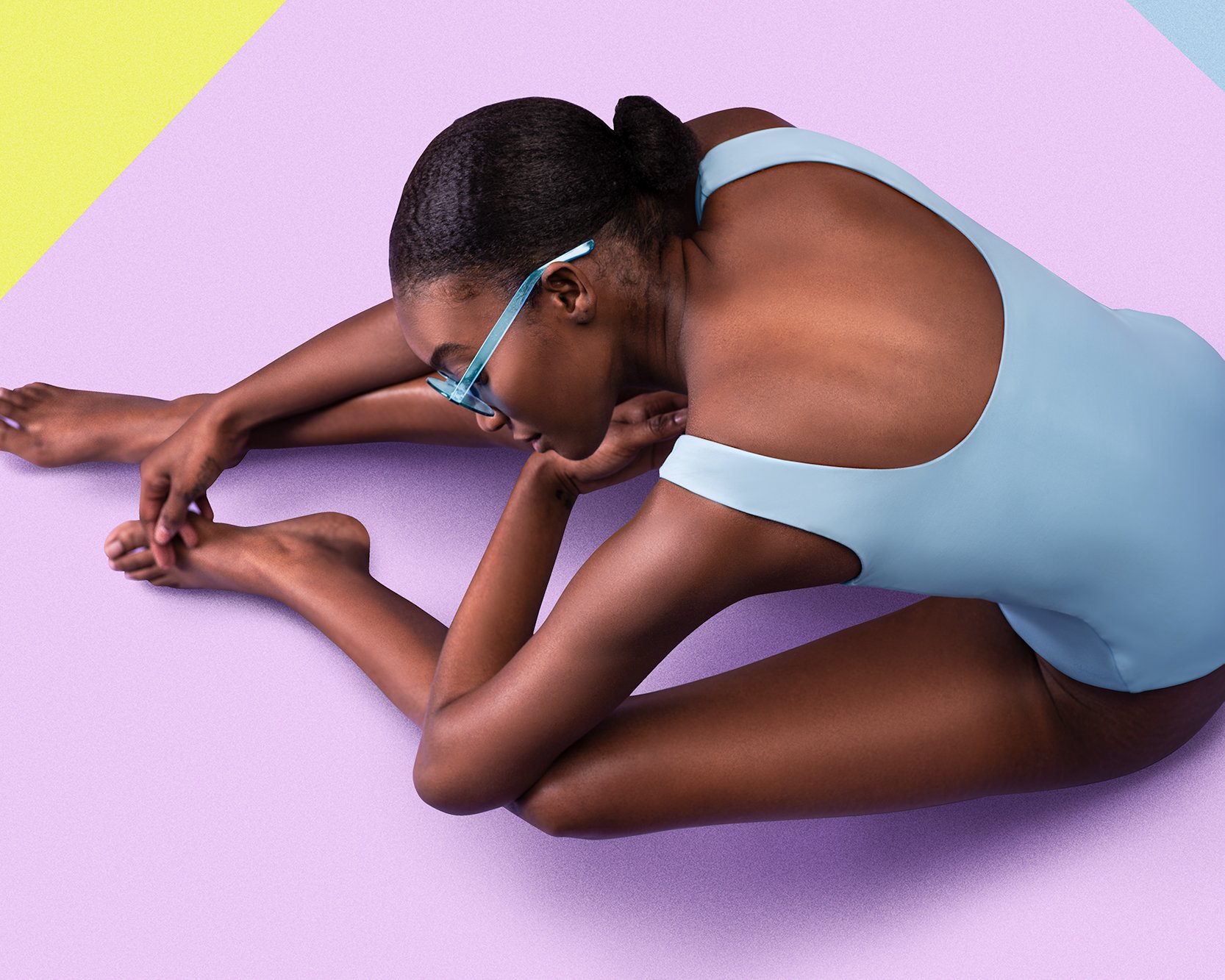 Dennis Gatz's female portrait is a celebration of feminine strength and beauty, captured in vivid and bold blue in a purple base color scheme