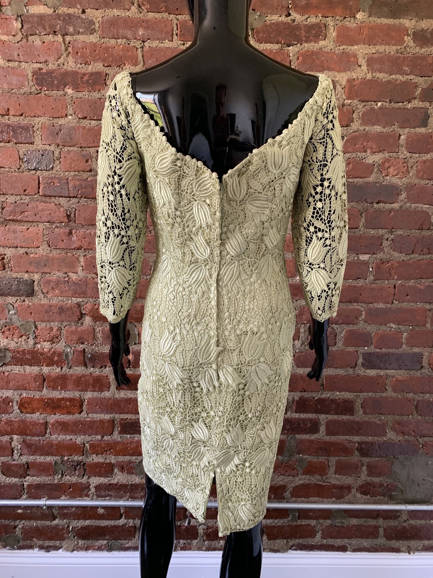 90s lace dress Vintage 90s Black Lace Slip Dress (M)