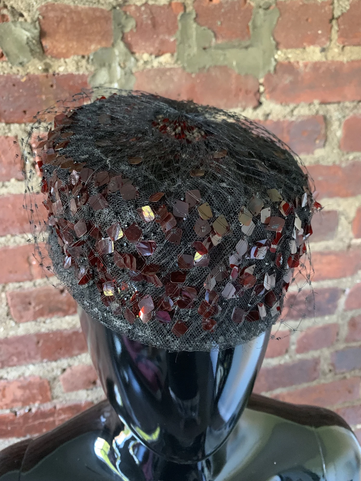 50s Tulle and Sequin Pillbox Hat — Sunset Blvd Vintage 