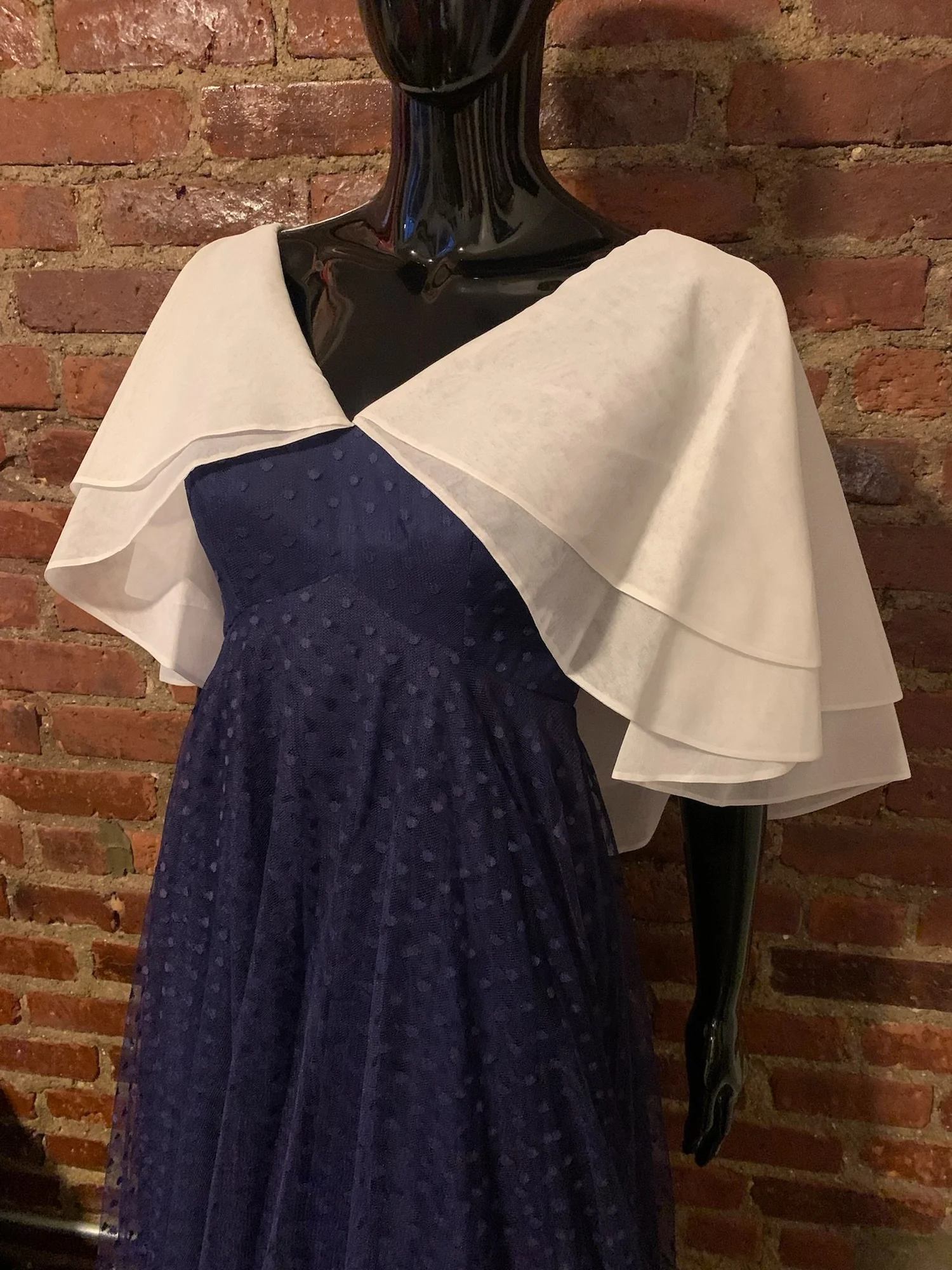 70s Blue Lace Dress w/ White Collar  Sunset Blvd Vintage Designer & Vintage Clothing and Accessories Shop