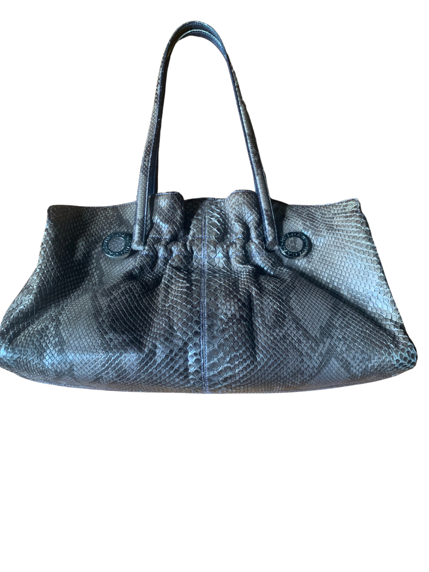 Y2K Vintage Blvgari Python Hobo Handbag — Sunset Blvd Vintage