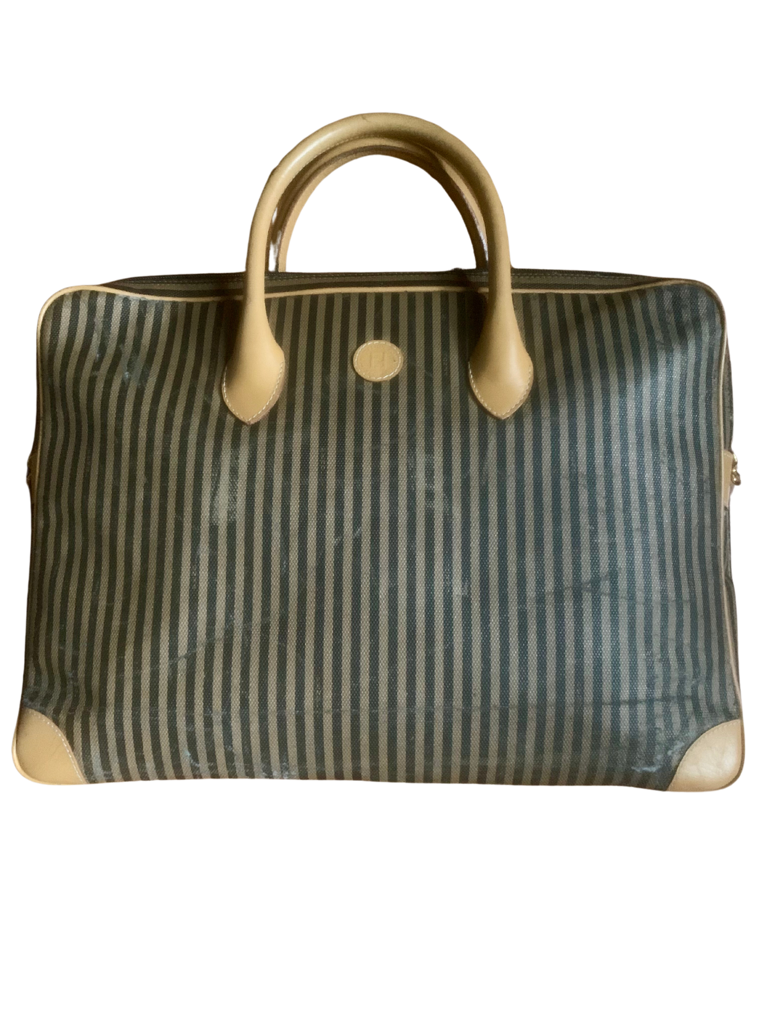 70s Fendi Pequin Stripe Handbag — Sunset Blvd Vintage Designer 