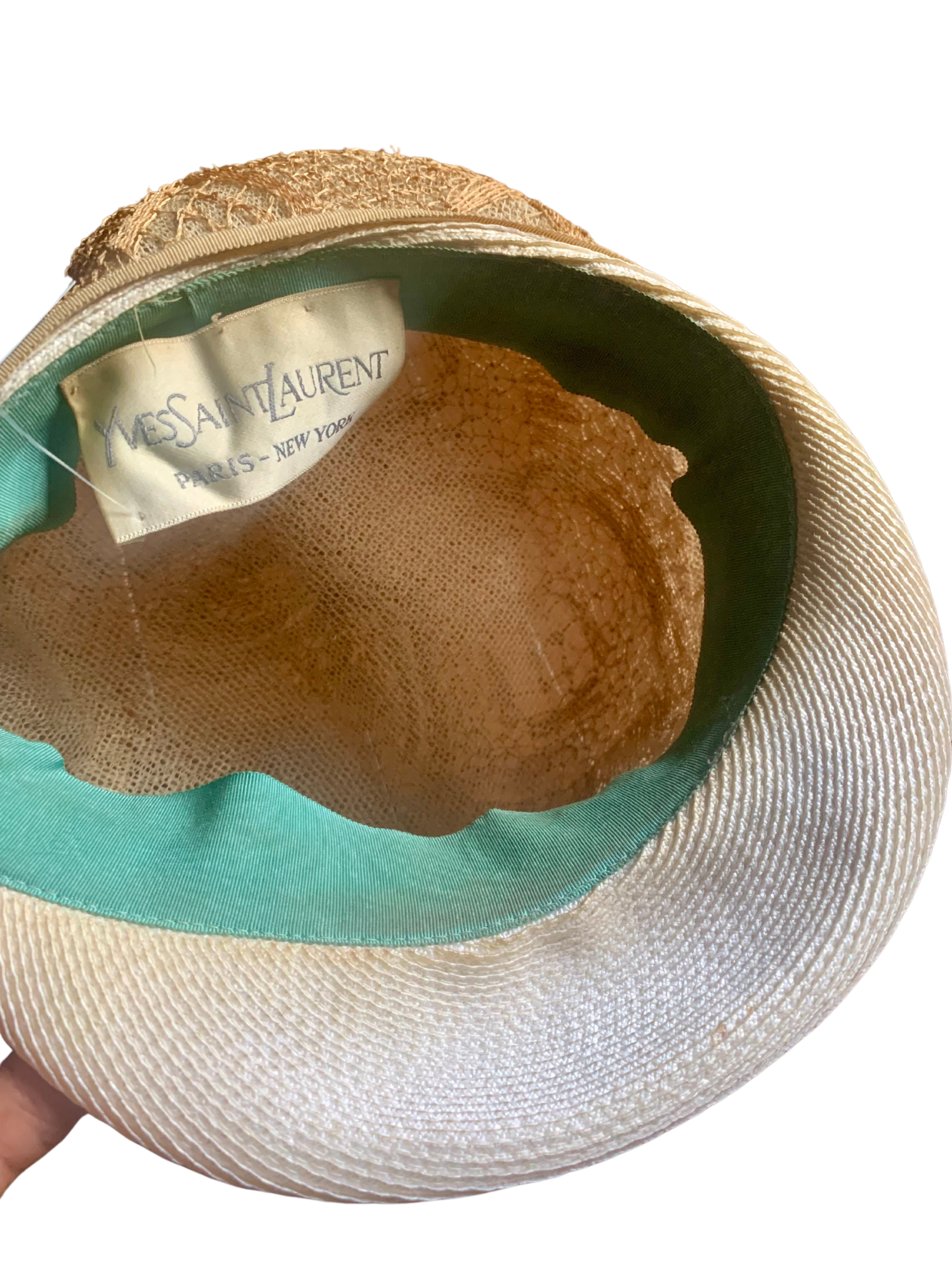 60s Yves Saint Laurent Beige Straw Hat w/ Bow — Sunset Blvd 