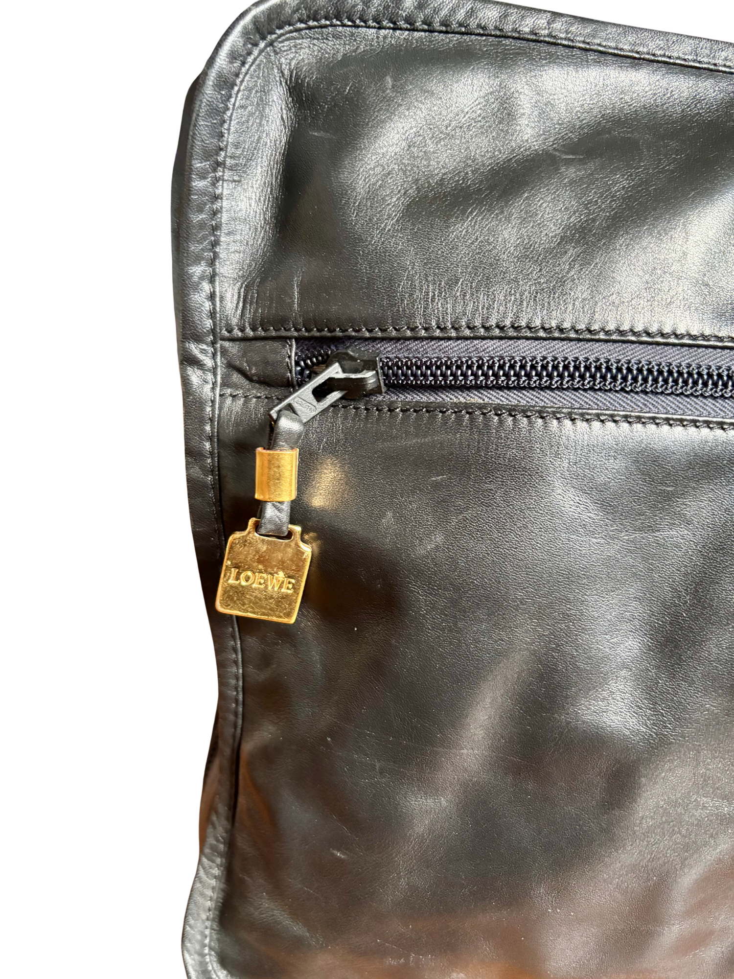 80s Loewe Anagram Nappa Leather Travel Handbag — Sunset Blvd